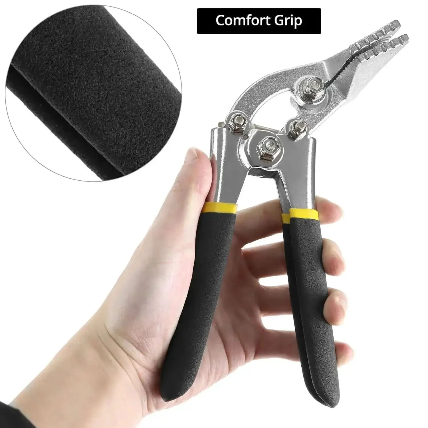 3 Inch Hand Seamer Sheet Metal Tool With Offset Design For Bending Stitching And Flattening Metal Sheets Pro Grade Pliers For Roofing Siding HVAC Construction And Art Projects - Image 5