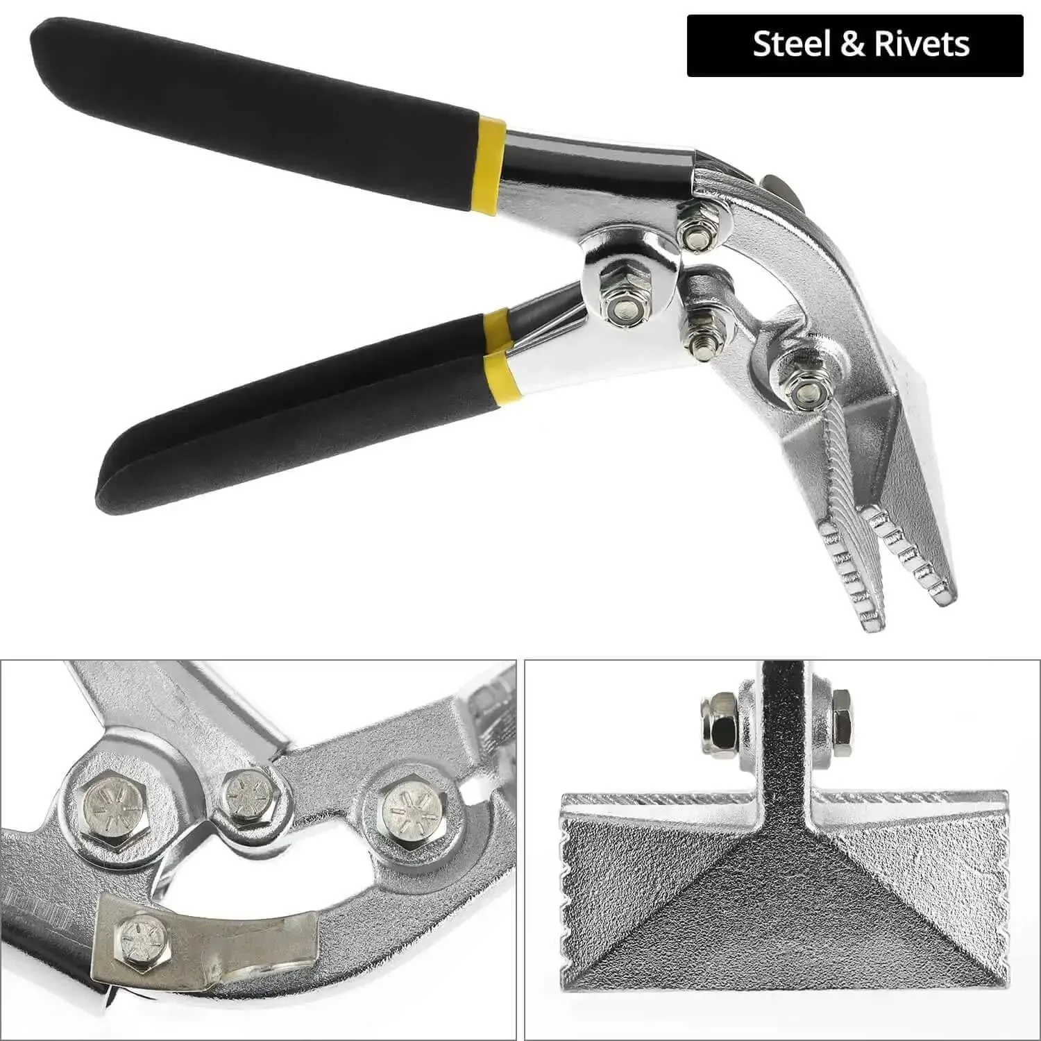 3 Inch Hand Seamer Sheet Metal Tool With Offset Design For Bending Stitching And Flattening Metal Sheets Pro Grade Pliers For Roofing Siding HVAC Construction And Art Projects - Image 6