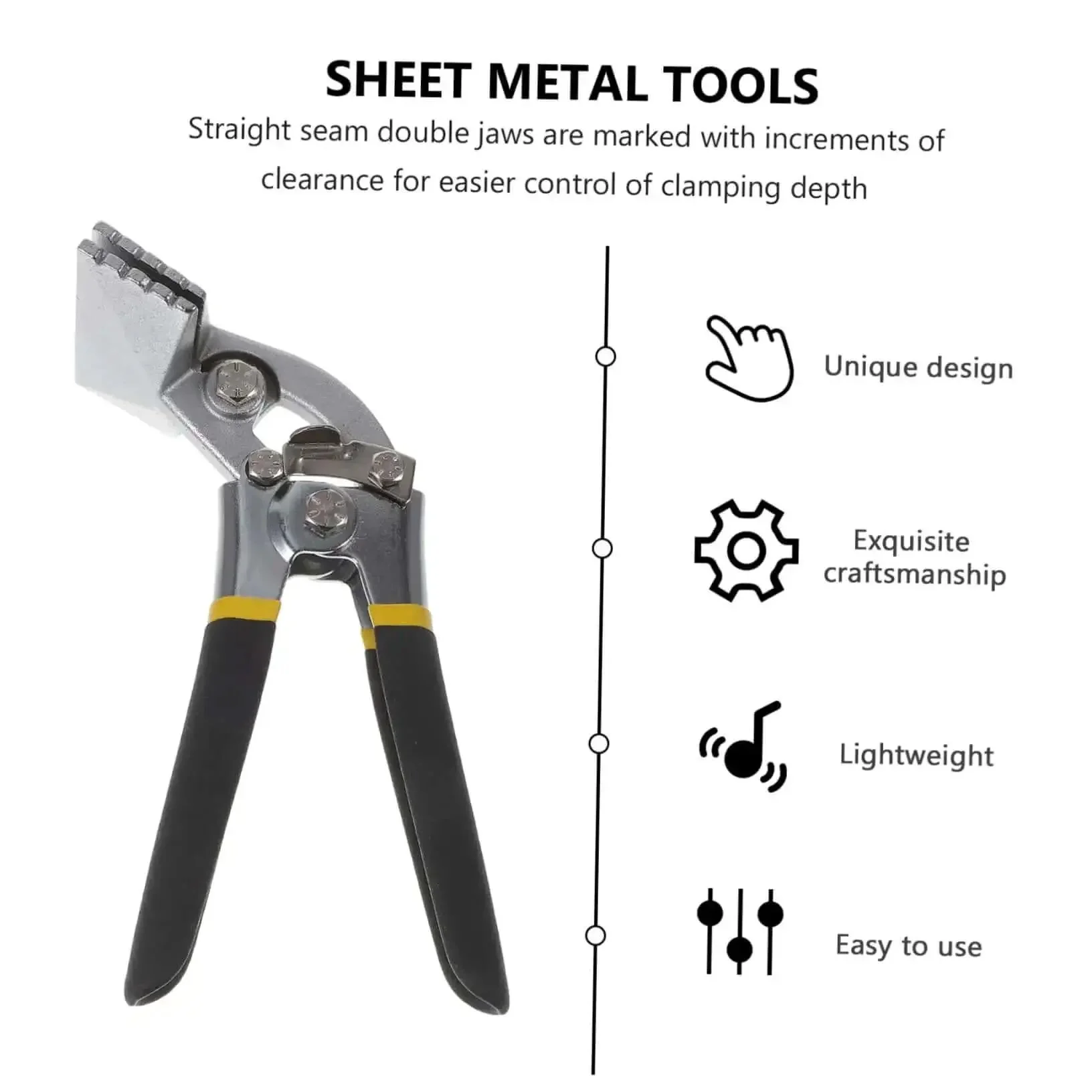 3 Inch Manual Sheet Metal Bender Tool With Straight Jaw Edge Seamer For Metal Bending And Flattening Heavy Duty Hand Seamer Designed For Roofing And Fabrication Projects - Image 6