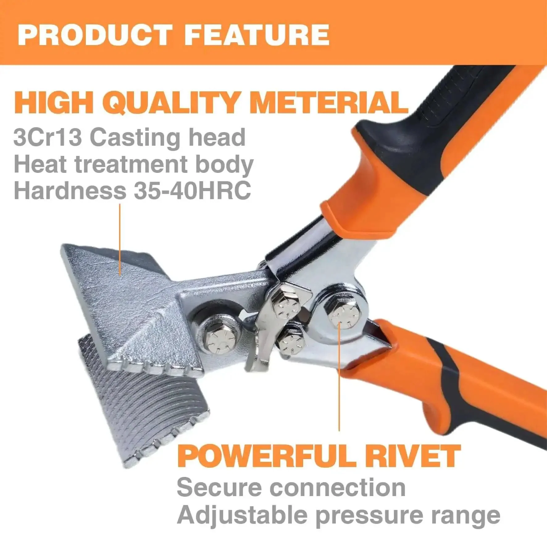 3 Inch Sheet Metal Hand Seamer With Ergonomic Grip Handle And Pro Grade Straight Jaw Pliers For Bending And Flattening HVAC Ductwork, Heavy Duty Steel Construction For 30 Gauge To 18 Gauge Metals - Image 6
