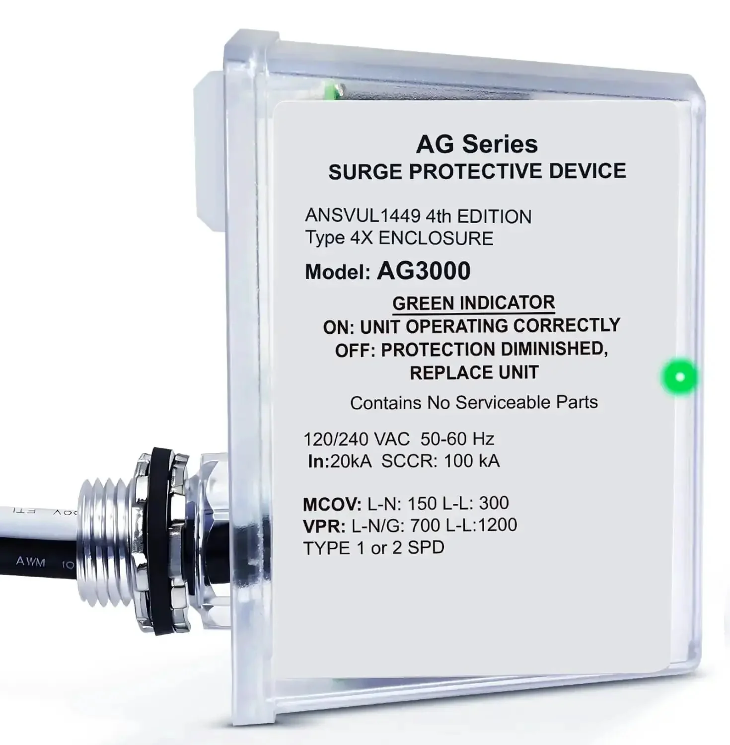 3-Mode HVAC Surge Protector For 120/240V Mini Split Systems With TPMOV Technology, Type 4X Watertight Enclosure, Lightning And Surge Guard For AC, Furnace And Other HVAC Equipment Built For The Job