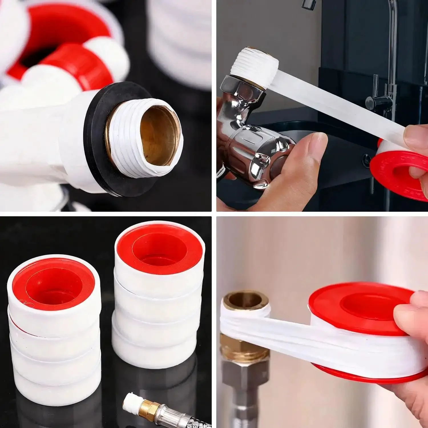 3 Pack 15M 1 Inch PTFE Thread Seal Tape For Plumbing And HVAC Waterproof Seal Tape Heavy Duty Leak-Proof Plumber Grade Fits Most Threaded Pipes And Fittings 6x2.4cm - Image 3
