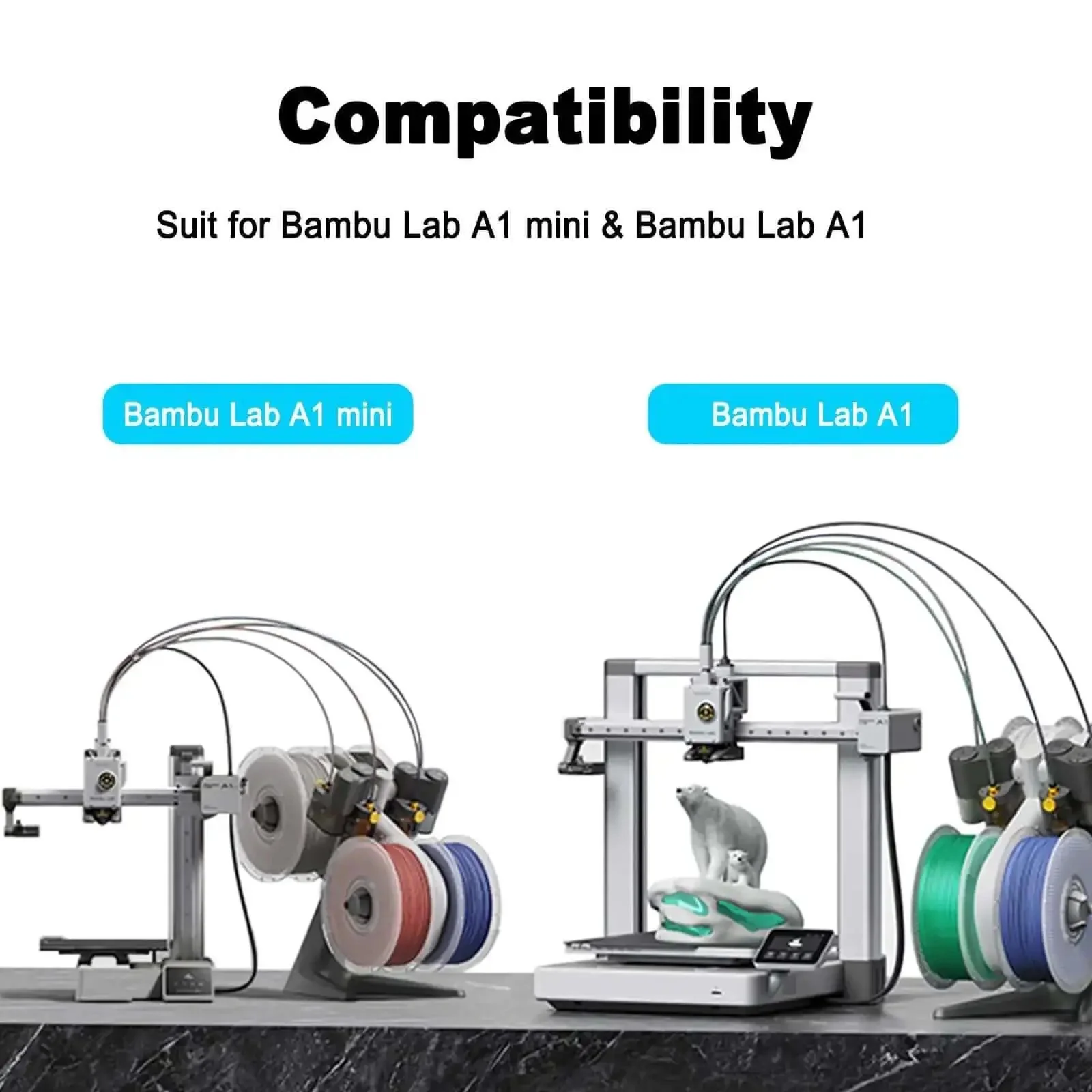 3 Pack Hotend Kit With 0.2mm 0.4mm 0.6mm Nozzles For 3D Printers, Replacement Print Head Compatible With Bambu Lab A1 And A1 Mini, Fast Heating For Your Rig, Precise Temperature Control - Image 2