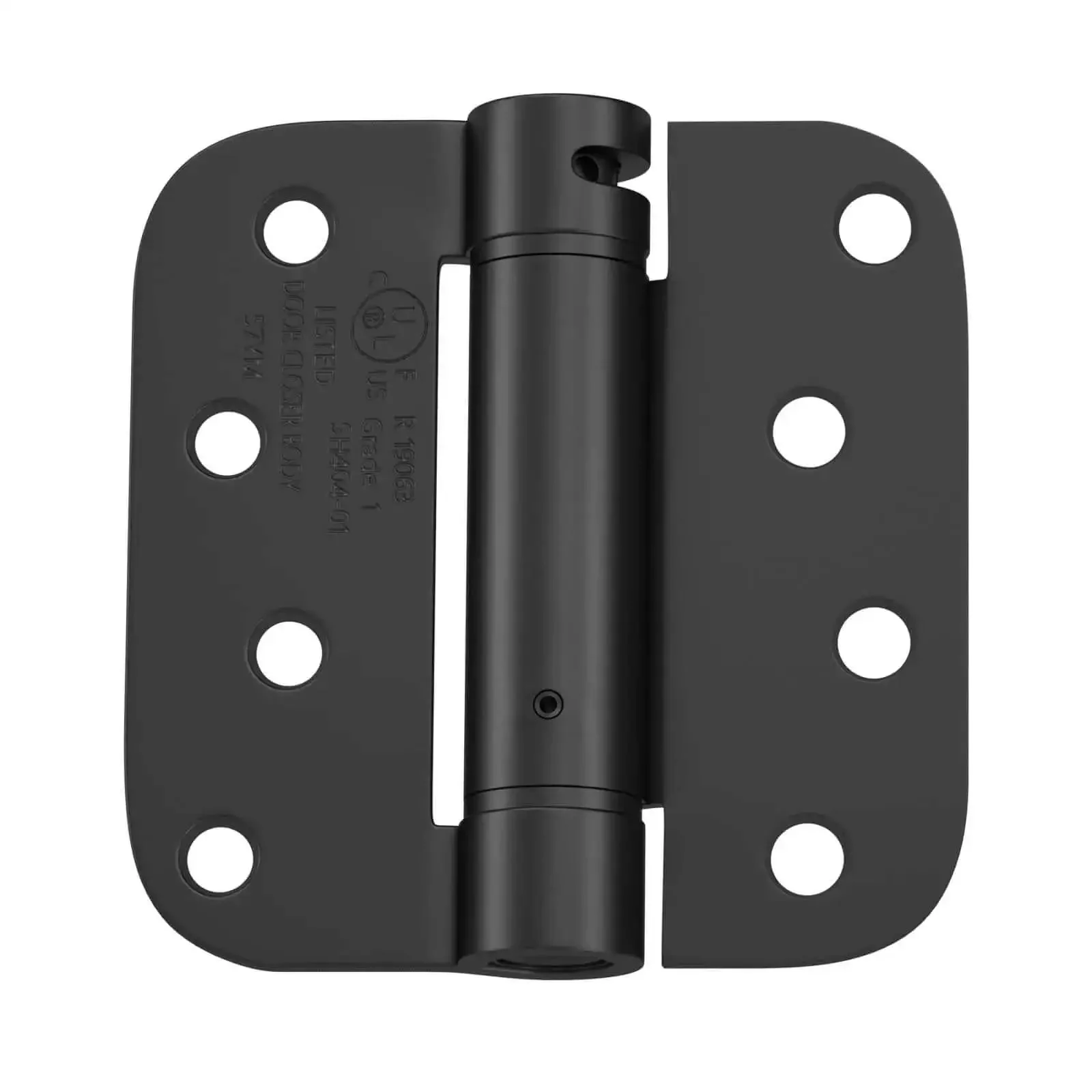 3 Pack Self Closing Door Hinges 4 Inch Black Spring Hinge With 5 Eighths Inch Radius Corner Adjustable Tension For Residential And Heavy Duty Door Hardware - Image 2