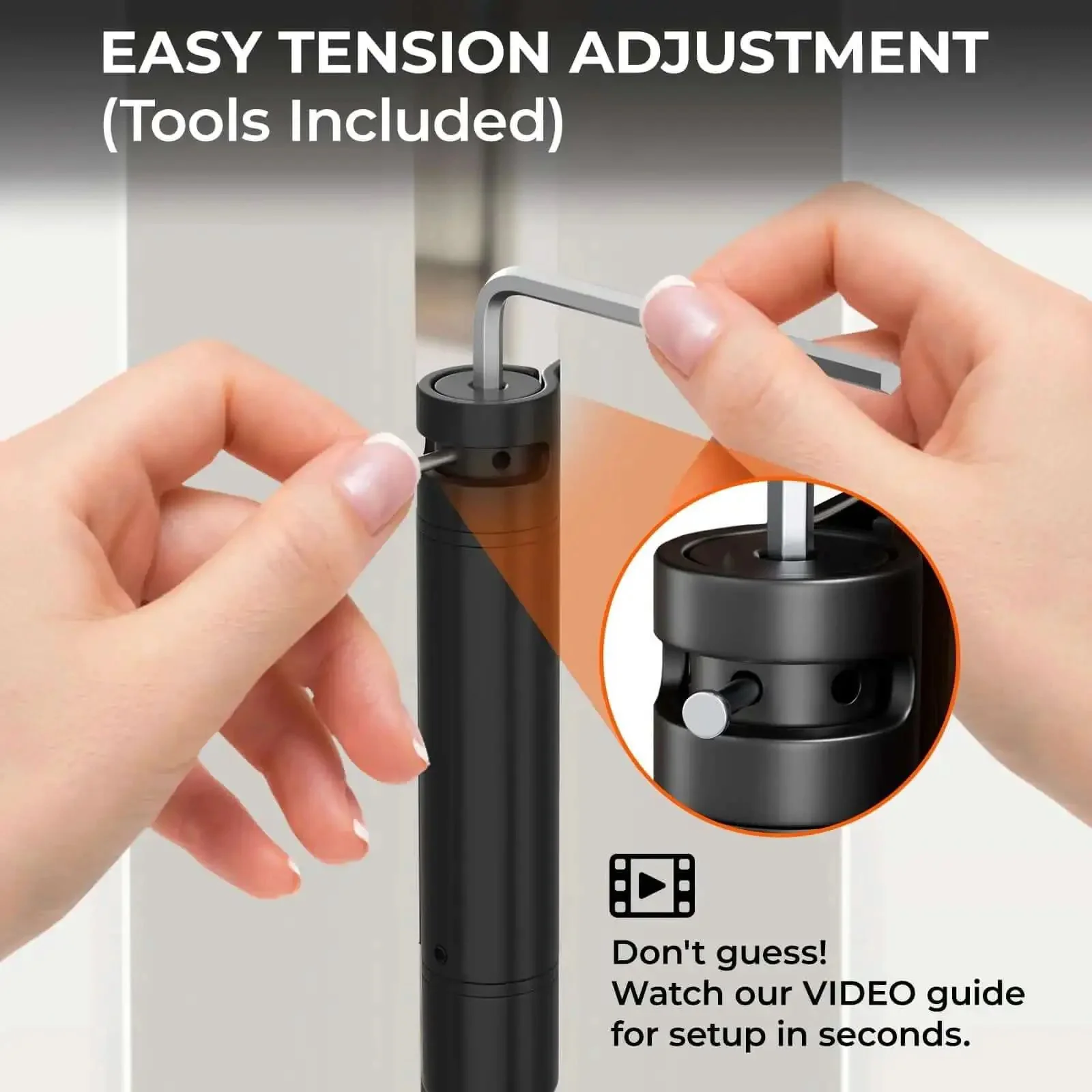 3 Pack Self Closing Door Hinges 4 Inch Black Spring Hinge With 5 Eighths Inch Radius Corner Adjustable Tension For Residential And Heavy Duty Door Hardware - Image 4
