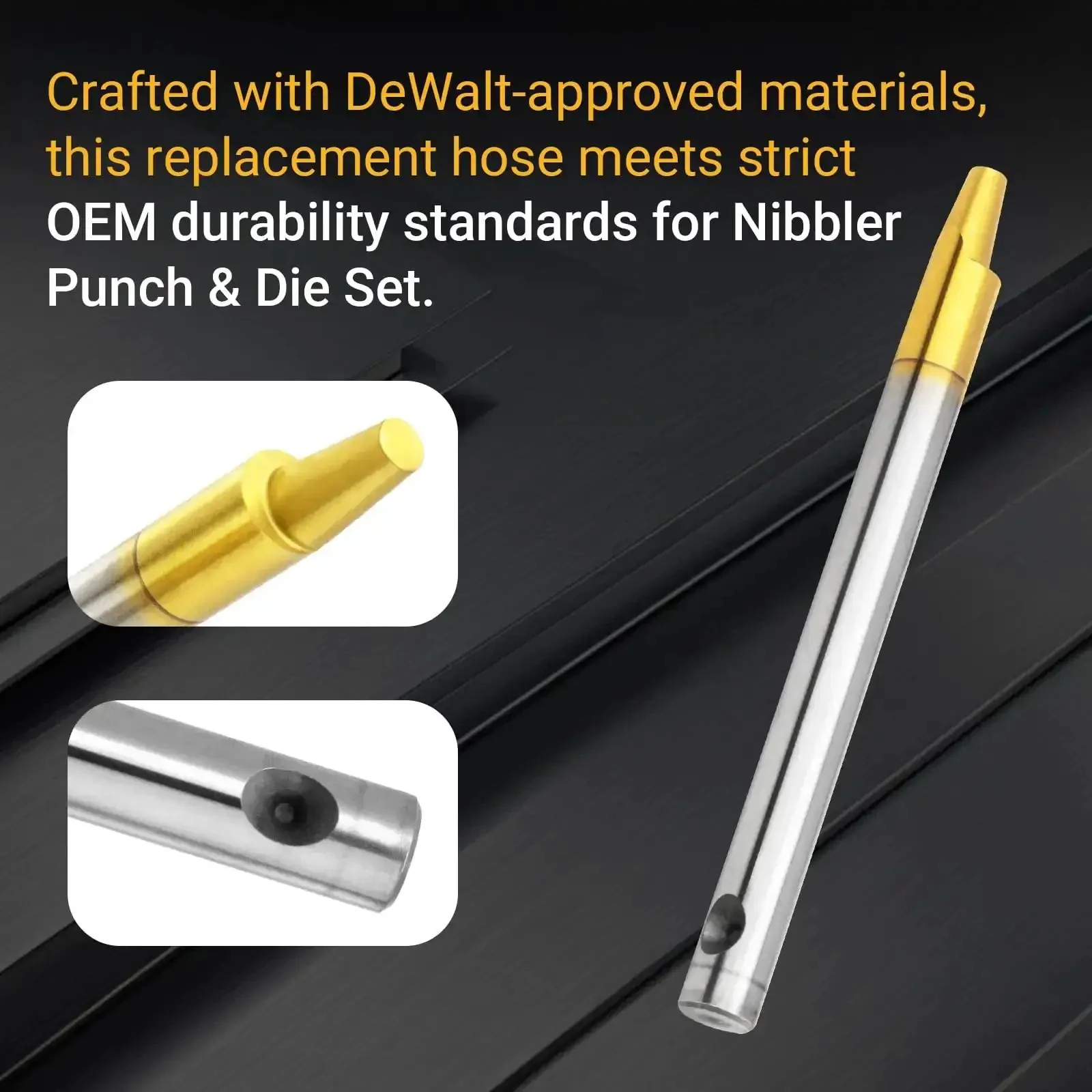 3 Pc Direct Replacement Punch And Die Set For JN1601 Nibbler Pro Grade Blades Kit For Sixteen Gauge Sheet Metal Heavy Duty Steel Construction Easy Fit Replaces A83951 Parts - Image 6