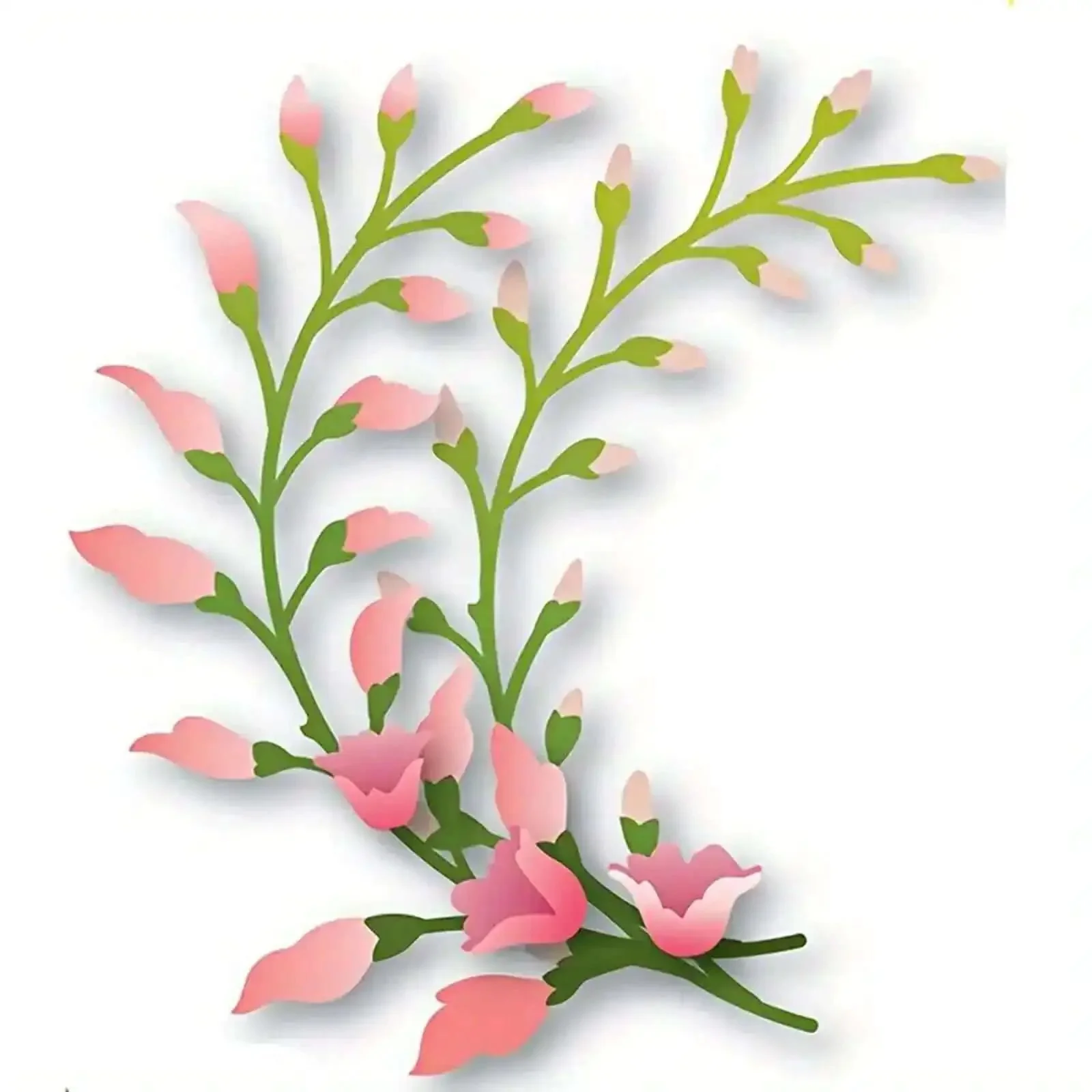 3 Piece Flower Leaf Branches Metal Die Cuts Set For DIY Embossing And Card Making, Floral Leaves Frame Stencils Cutting Dies For Scrapbooking, Photo Cards, Paper Crafting, Durable Carbon Steel Craft Dies For DIYers - Image 5