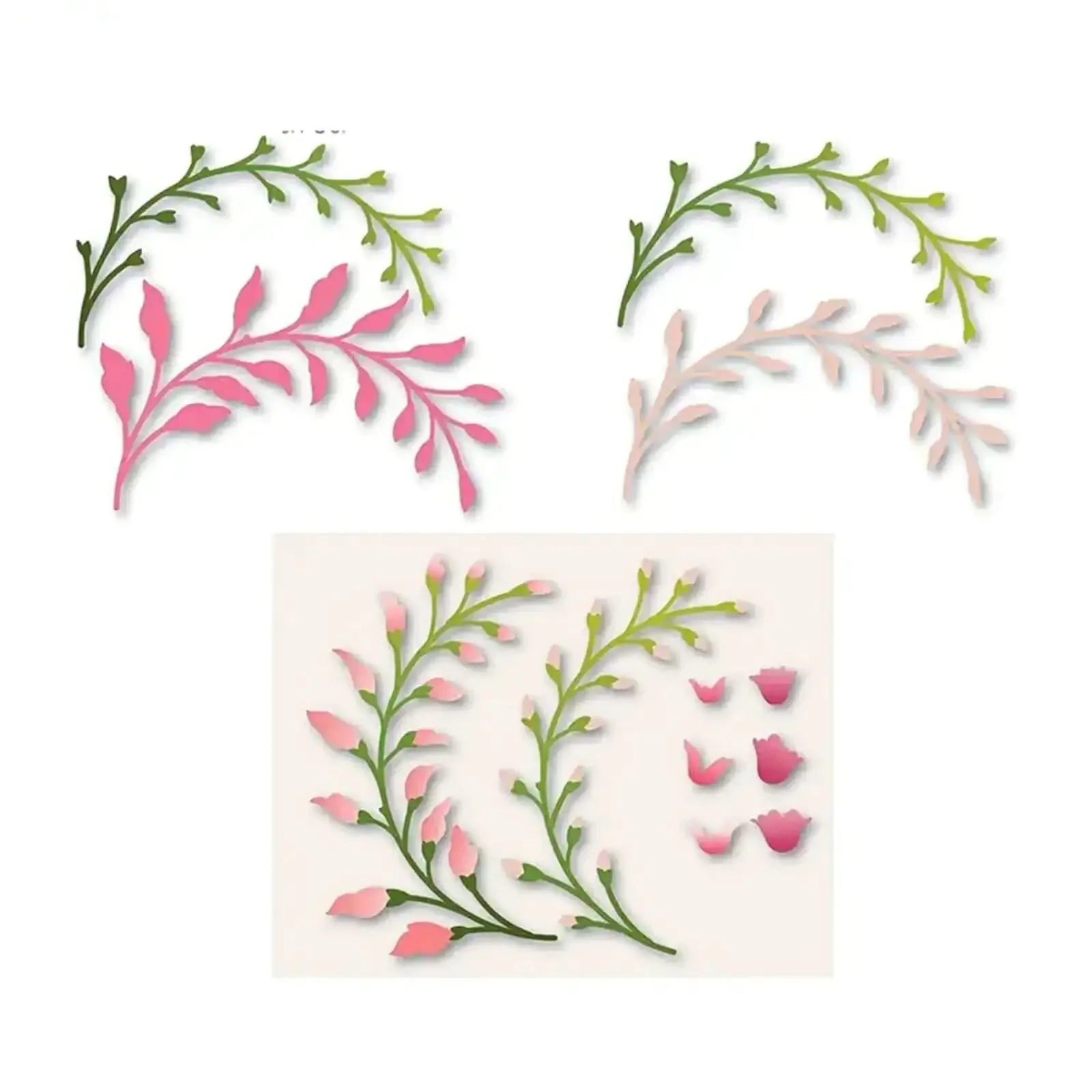 3 Piece Flower Leaf Branches Metal Die Cuts Set For DIY Embossing And Card Making, Floral Leaves Frame Stencils Cutting Dies For Scrapbooking, Photo Cards, Paper Crafting, Durable Carbon Steel Craft Dies For DIYers - Image 7
