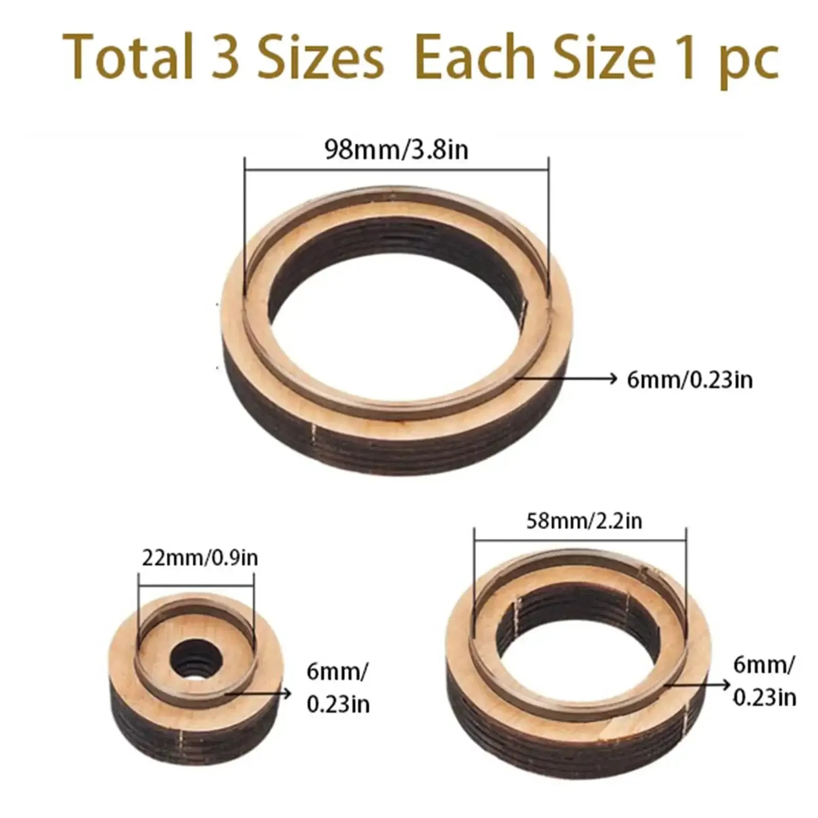 3-Piece Round Leather Cutting Die Set With Wooden Base And Japanese Precision Steel Blades For Clean Cuts On Leather And Neoprene Coasters Easy Circle Punch Tool For DIY Makers And Crafters - Image 6