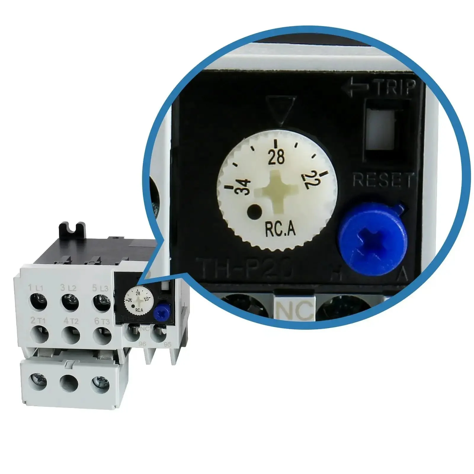 3-Pole 50A Magnetic AC Contactor With Adjustable Ith Thermal Overload Relay 110V Coil 1NO 1NC Auxiliary Contacts DIN Rail Mount UL Certified SP30 110V - Image 3