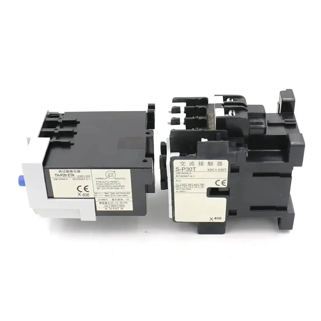 3-Pole 50A Magnetic AC Contactor With Adjustable Ith Thermal Overload Relay 110V Coil 1NO 1NC Auxiliary Contacts DIN Rail Mount UL Certified SP30 110V - Image 5