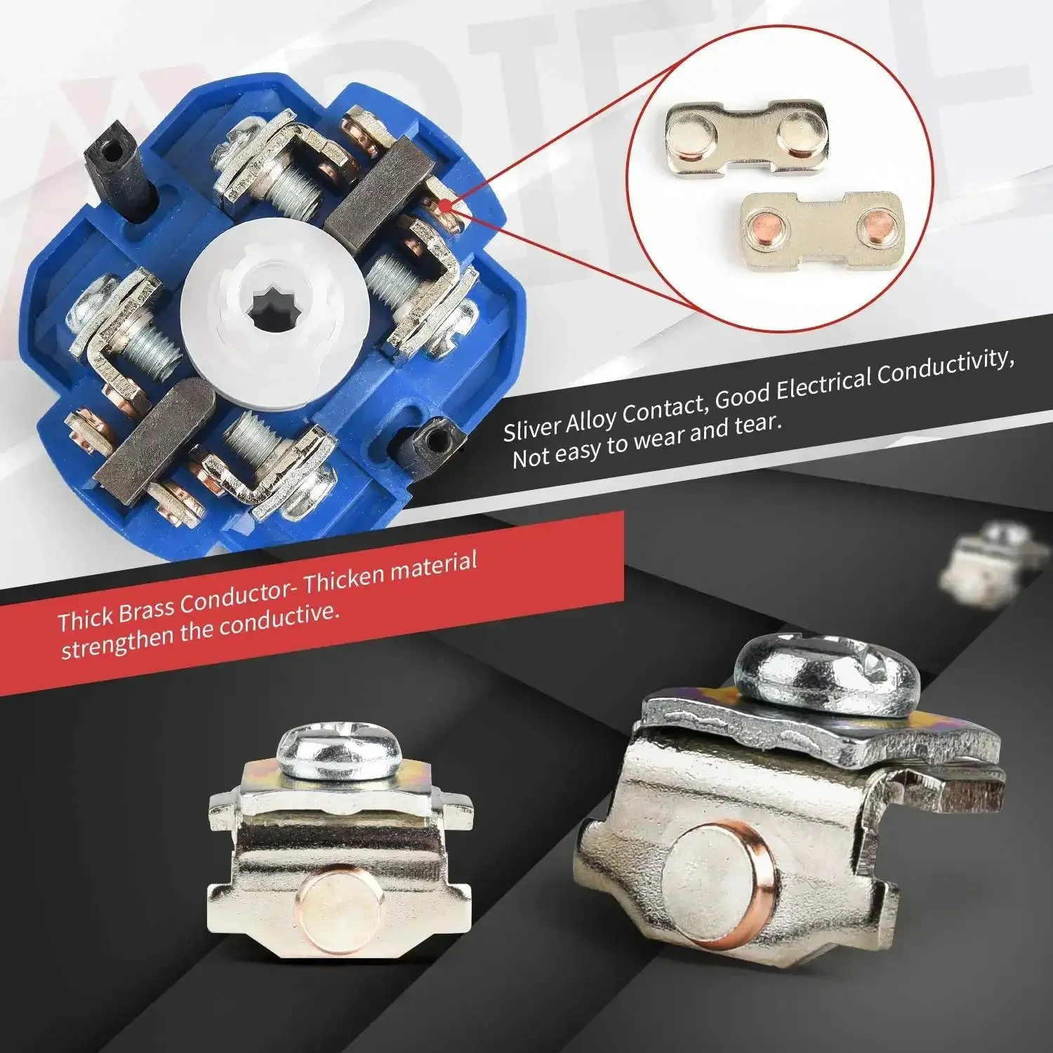 3 Position Latching Changeover Selector Switch Box 63A 440V 3 Phase 12 Terminals Universal Rotary Cam Selector Heavy Duty Industrial Grade Wiring Box For Power Switches - Image 3