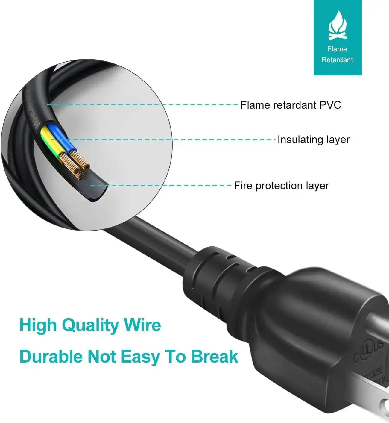3 Prong Power Cord For 3 Feet AC SVT 18AWG C13 To NEMA 5-15P UL Listed Replacement Cord For Electric Pressure Cookers, Rice Cookers, Soy Milk Makers And Other Kitchen Appliances Must Have - Image 5