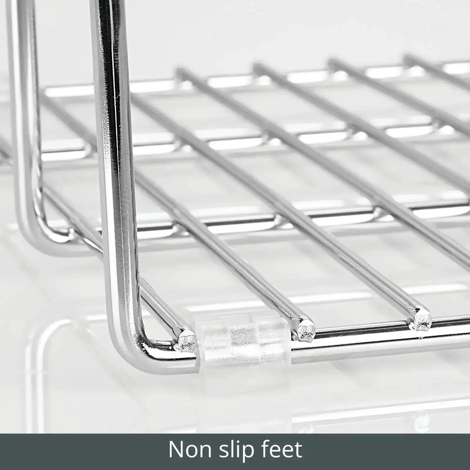 3 Slot Tray And Pan Rack For Kitchen Organization, Metal Wire Pantry Storage, Freestanding Pan Lid Holder For Baking Trays Pots Pans Crockery, Silver Finish, Space Saving And Clutter Busting - Image 6