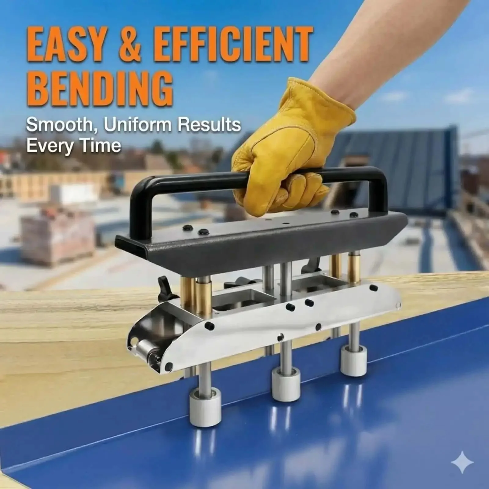3 Station Edge Roller Bender For Sheet Metal Roofing Bends 0 To 90 Degrees Adjustable Depth One Half To Five Inches Steel And Aluminum Flashing Bender For HVAC Drip Edge Durable Manual Bending Tool Workhorse For Pro Level Projects - Image 6