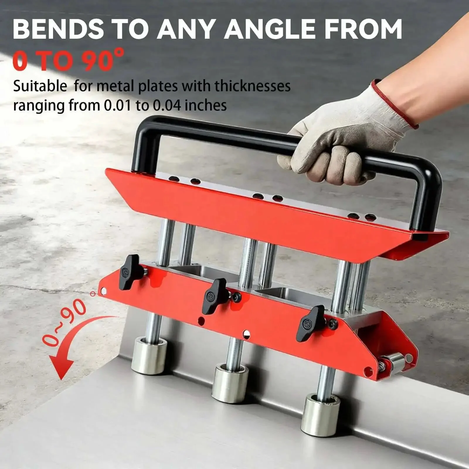 3 Station Metal Roofing Bender With 0 To 90 Degree Edge Roller Large Radius Sheet Metal Bender For Half To Five Inch Bends 13 To 130 mm Pro Grade Roofing Tool For Factory Workshop And Home Use - Image 6