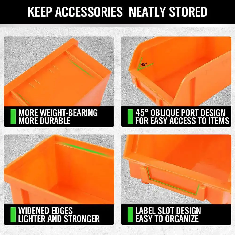 30 Bin Wall Mounted Hardware Organizer For Screws Nuts Bolts Nails And Small Parts, Heavy Duty Garage Storage System With Adjustable Removable Bins, Real Handy Space Saving Easy Install And Customizable Design - Image 7