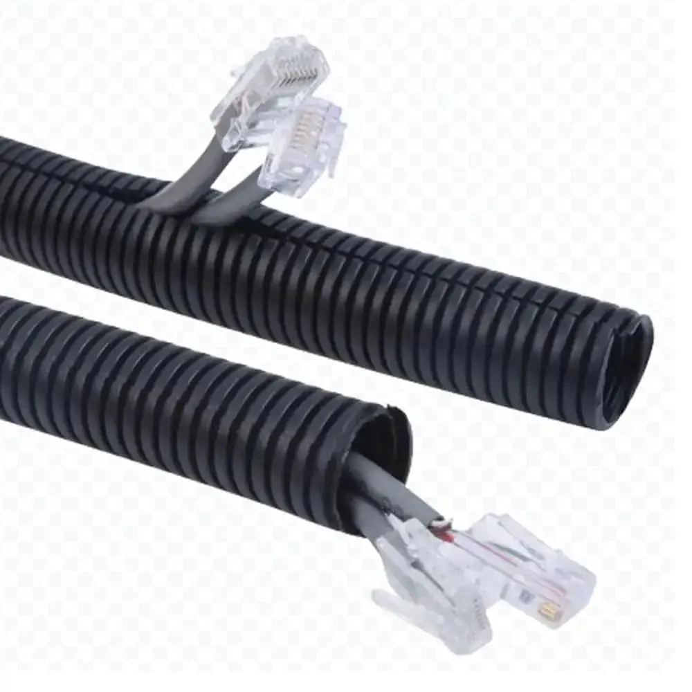 30 Ft Split Wire Loom Tubing One Quarter Inch Inner 6mm Outer 9mm Cord Protector For Wires And Cables Black Easy Split Design For DIY Auto Home Office Cable Management - Image 5