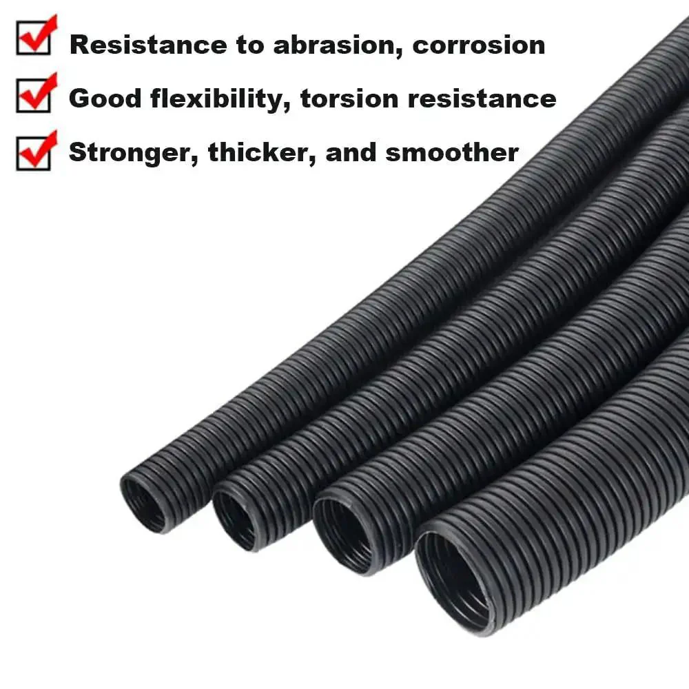 30 Ft Split Wire Loom Tubing One Quarter Inch Inner 6mm Outer 9mm Cord Protector For Wires And Cables Black Easy Split Design For DIY Auto Home Office Cable Management - Image 6