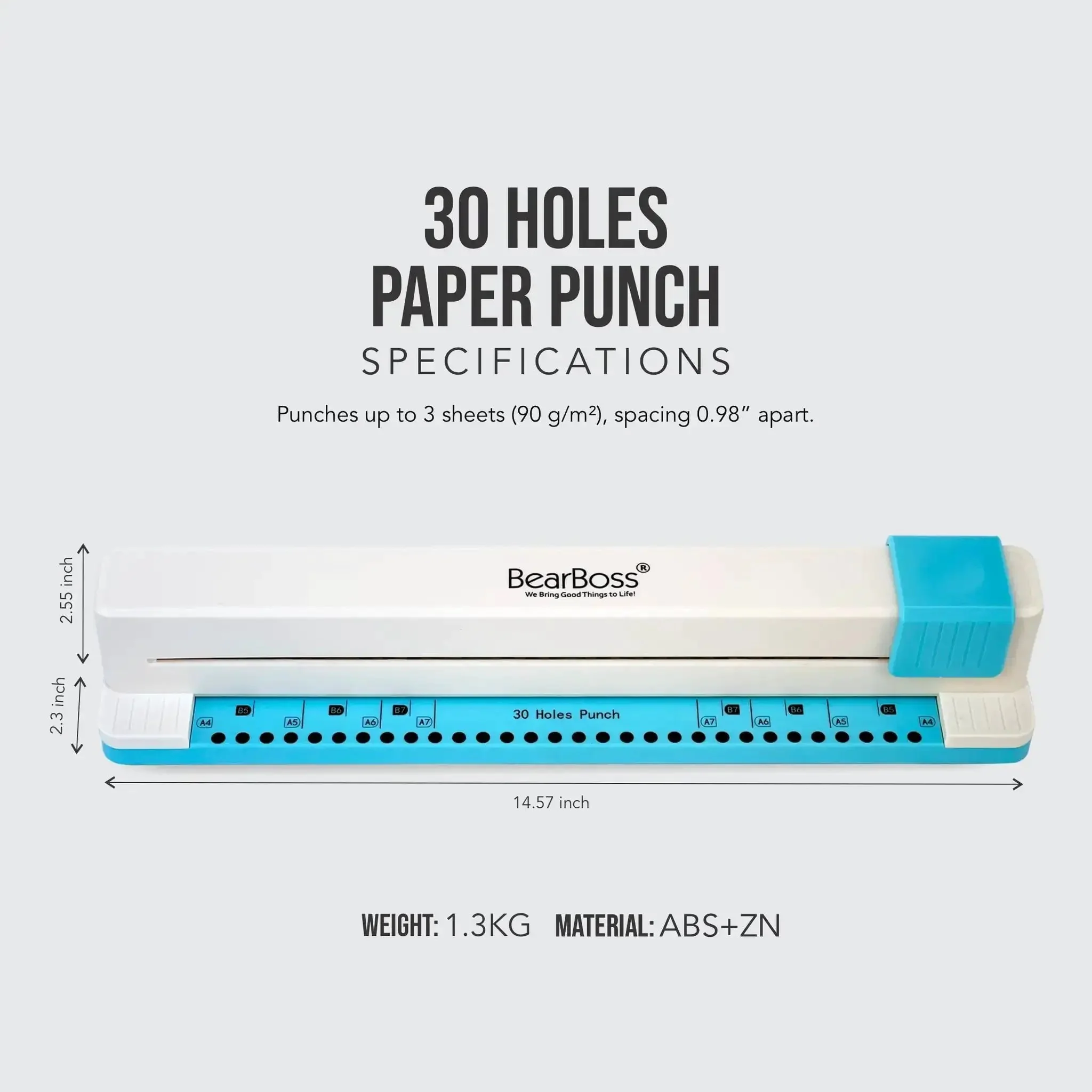 30 Hole Discbound Hole Punch For Custom Planners And Notebooks, Adjustable Puncher For Journaling And Organization, Durable Metal Build, Fits Standard Paper Sizes, Ideal For DIY Planner Projects - Image 3