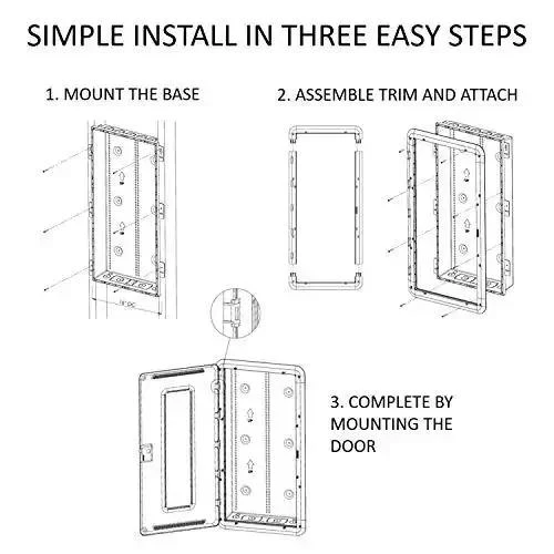 30 Inch Media Enclosure For Home Networking And Cable Management, Recessed White ABS Box For Structured Wiring, Keeps WiFi Gear Safe, Lets Signal Pass Through, Easy Mount, Durable, Low Profile Distribution Box - Image 12
