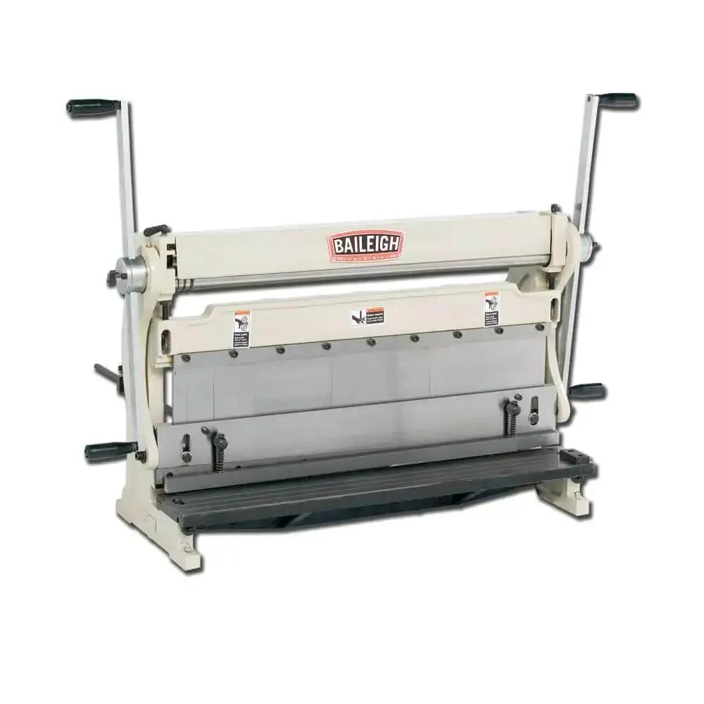 30-Inch Shear Brake Roll for Metal Fabrication Pro Grade, 20-Gauge Mild Steel and 16-Gauge Aluminum, Slip Roll With Three Wire Grooves, Vertical Press Brake, 90 Degree Bend, Manual Sheet Metal Forming Tool