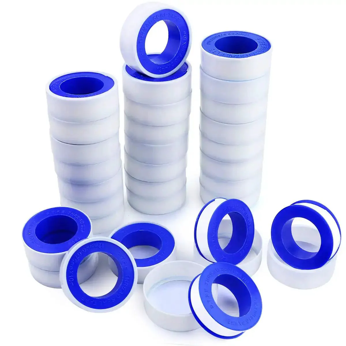 30 Pack One Half Inch Teflon Tape Industrial Thread Seal Tapes For Plumbing Waterproof Seals 394 Inch Each Roll Perfect For Plumbers And DIY Projects On Threaded Pipes