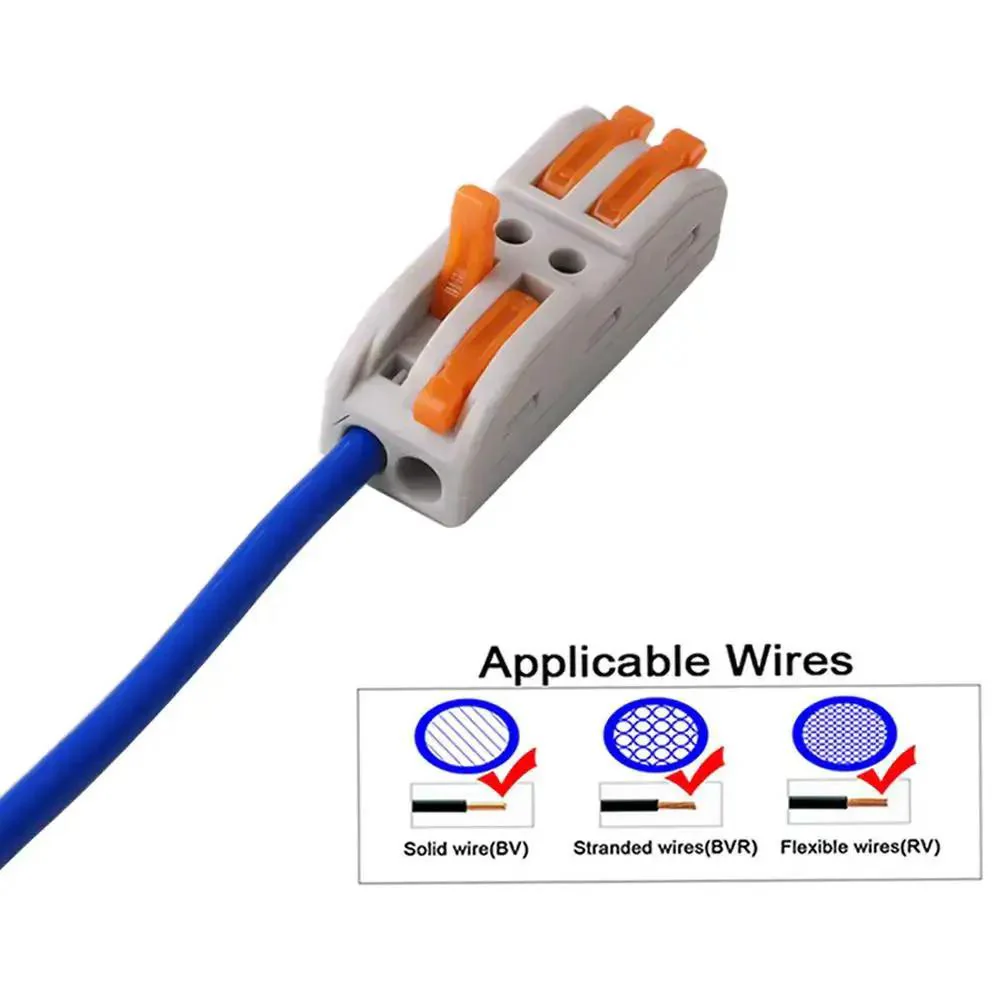 30 Pcs Lever Nut Wire Connectors SPL2 SPL3 Bundle For Quick Splice And Easy Wiring Smooth No Fuss Conductor Clamps Compact Terminal Blocks Made From Flame Retardant Nylon PA66 Spring Loaded Safe Durable Electrical Connectors - Image 3