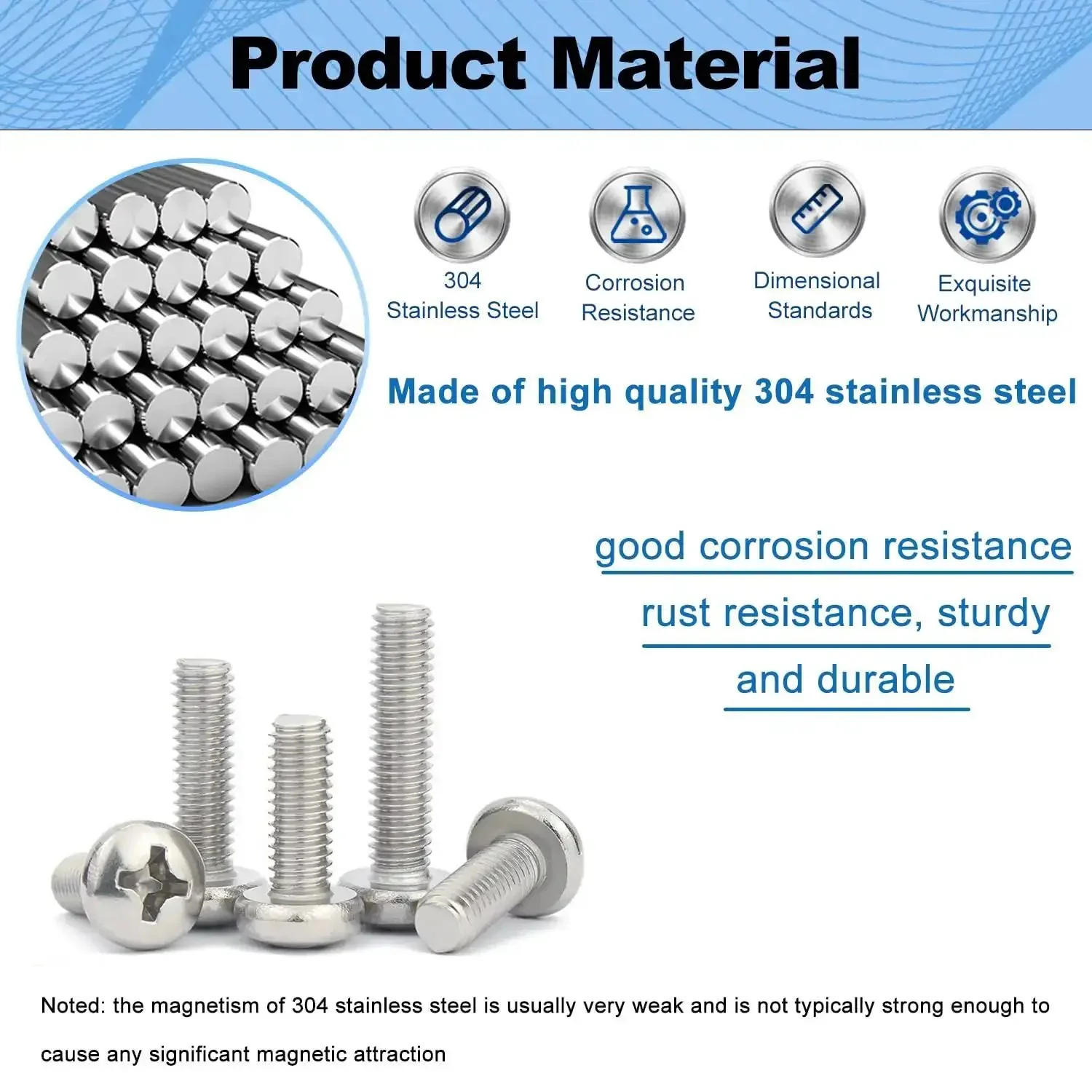30 Pcs M4x45mm Pan Head Phillips Machine Screws 304 Stainless Steel Fully Threaded 1.75 In For Furniture Repairs And 3D Printers In A Durable Plastic Storage Box - Image 4