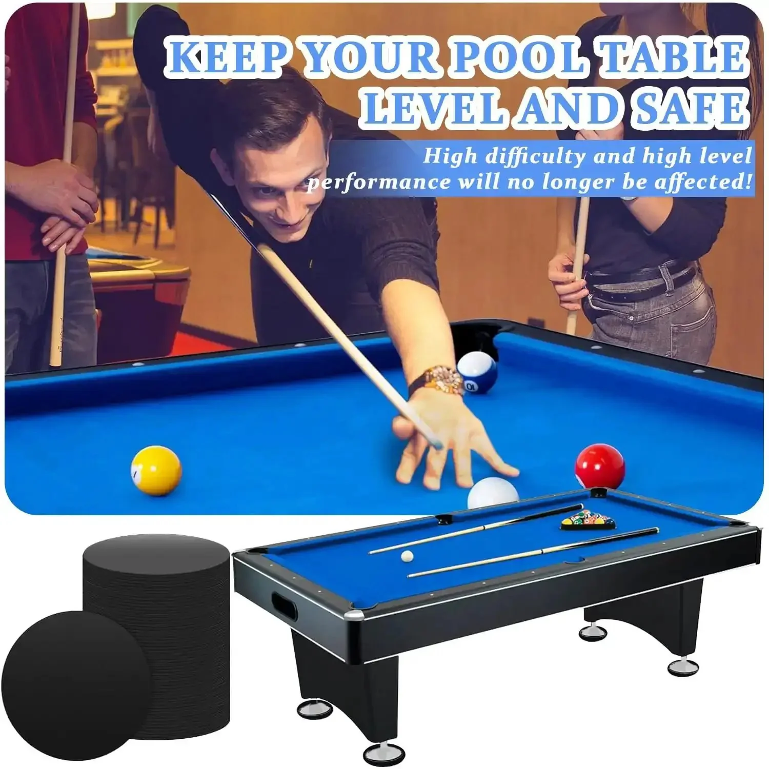 30 Piece Black Rubber Pool Table Leg Shims For Leveling On Sloped Floors 3 Inch Diameter Foot Pads Great For Billiards Tables And Furniture On Old Floors Basements And Terraces - Image 3