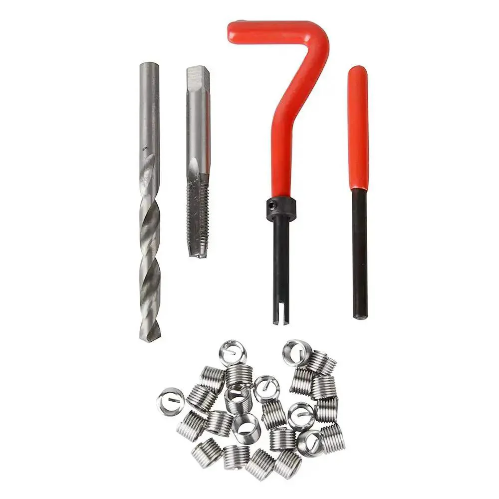 30 Piece Metric Thread Repair Kit for M3 M4 M7 M9 M11 Helicoil Style Inserts, Diy Friendly Easy Install Tool for Quick Thread Fixes, Durable Inserts, Car and Motorcycle Repair Kit - Image 2