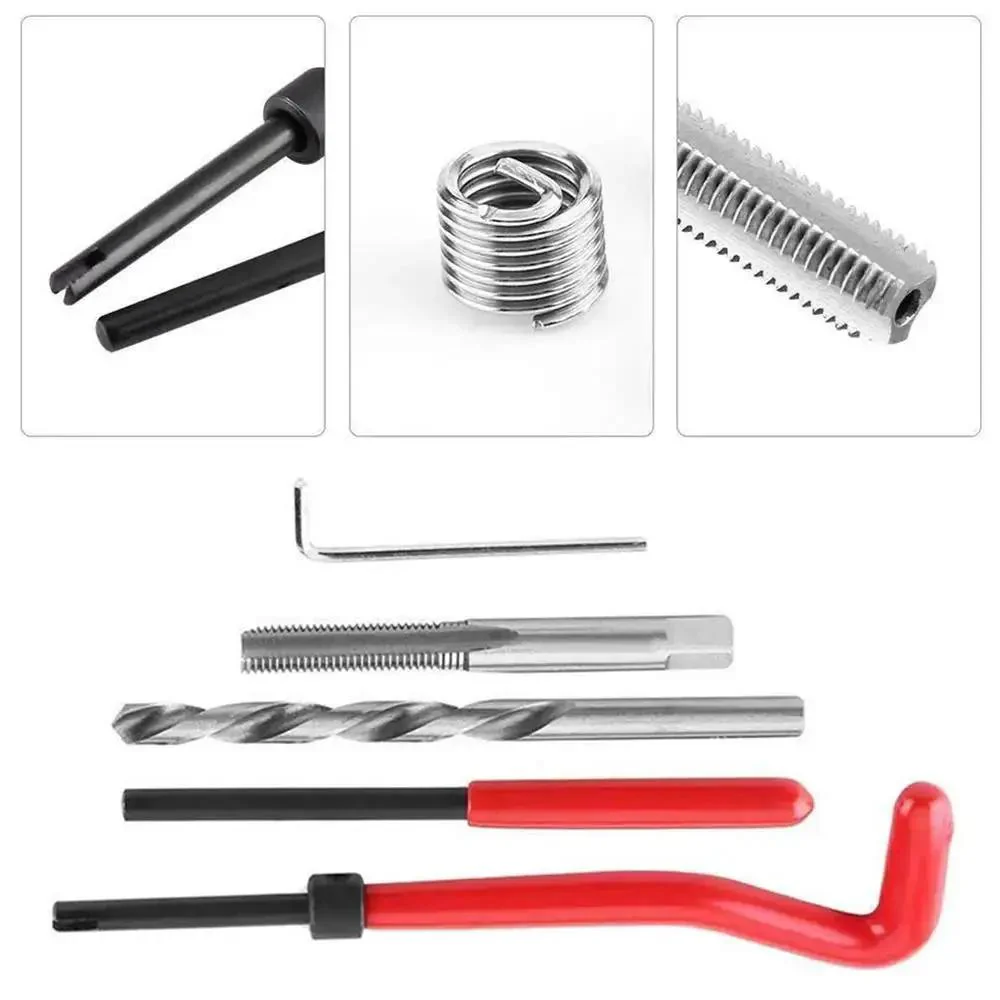 30 Piece Metric Thread Repair Kit for M3 M4 M7 M9 M11 Helicoil Style Inserts, Diy Friendly Easy Install Tool for Quick Thread Fixes, Durable Inserts, Car and Motorcycle Repair Kit - Image 5