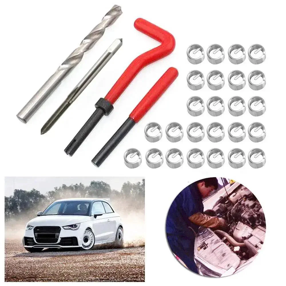 30 Piece Metric Thread Repair Kit With Threaded Inserts And Installation Tool For M3 M4 M7 M9 M11 Helicoil Style Coils Restore Damaged Tapped Holes In Soft Metals And Prevent Wear Pro Grade DIY Ready - Image 4