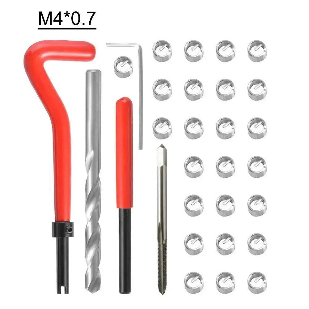 30 Piece Metric Thread Repair Kit With Threaded Inserts And Installation Tool For M3 M4 M7 M9 M11 Helicoil Style Coils Restore Damaged Tapped Holes In Soft Metals And Prevent Wear Pro Grade DIY Ready - Image 8