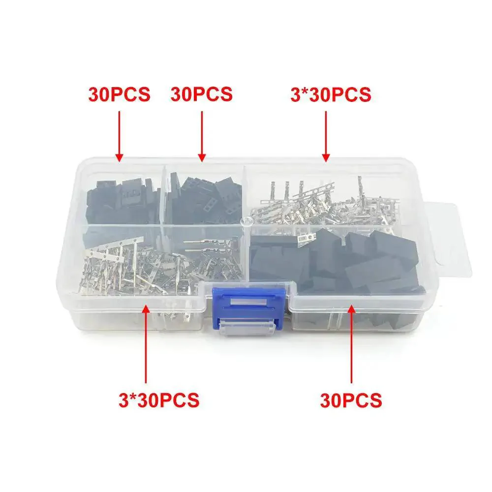 30 Sets RC Servo Connector Kit With Male And Female Crimp Pins, Brass Nickel Plated For Low Resistance, Includes Housings And Protective Covers, Great For DIY Servo Extensions And Repairs, Fits Most Standard RC Connectors - Image 3