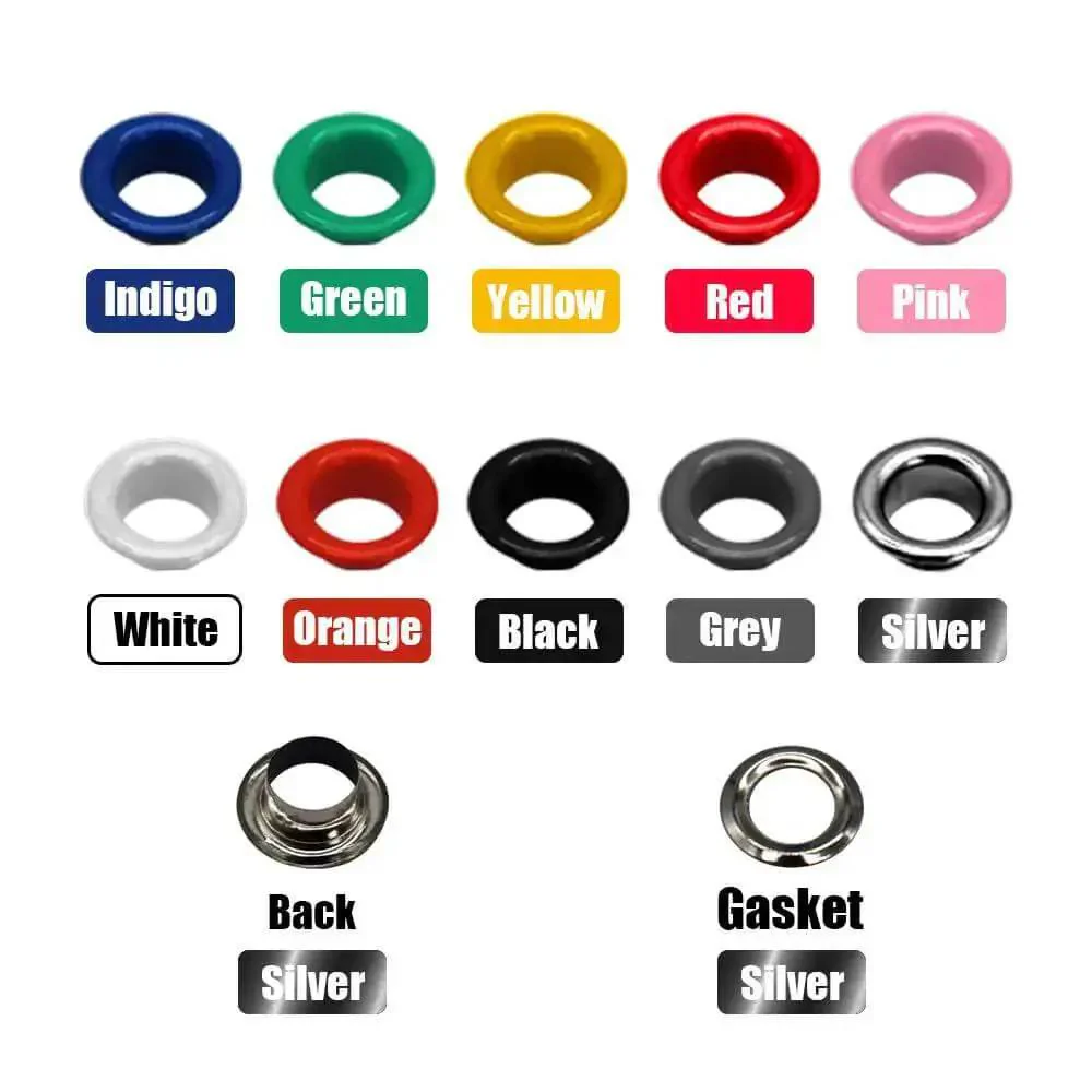 300 Set Metal Grommet Kit With Eyelets And Washers, Includes Base, Punch And Install Tool, 10 Color Grommets For DIY Clothes Shoes Bags And Crafts, Storage Box Included, Perfect For Repair And Decoration - Image 5