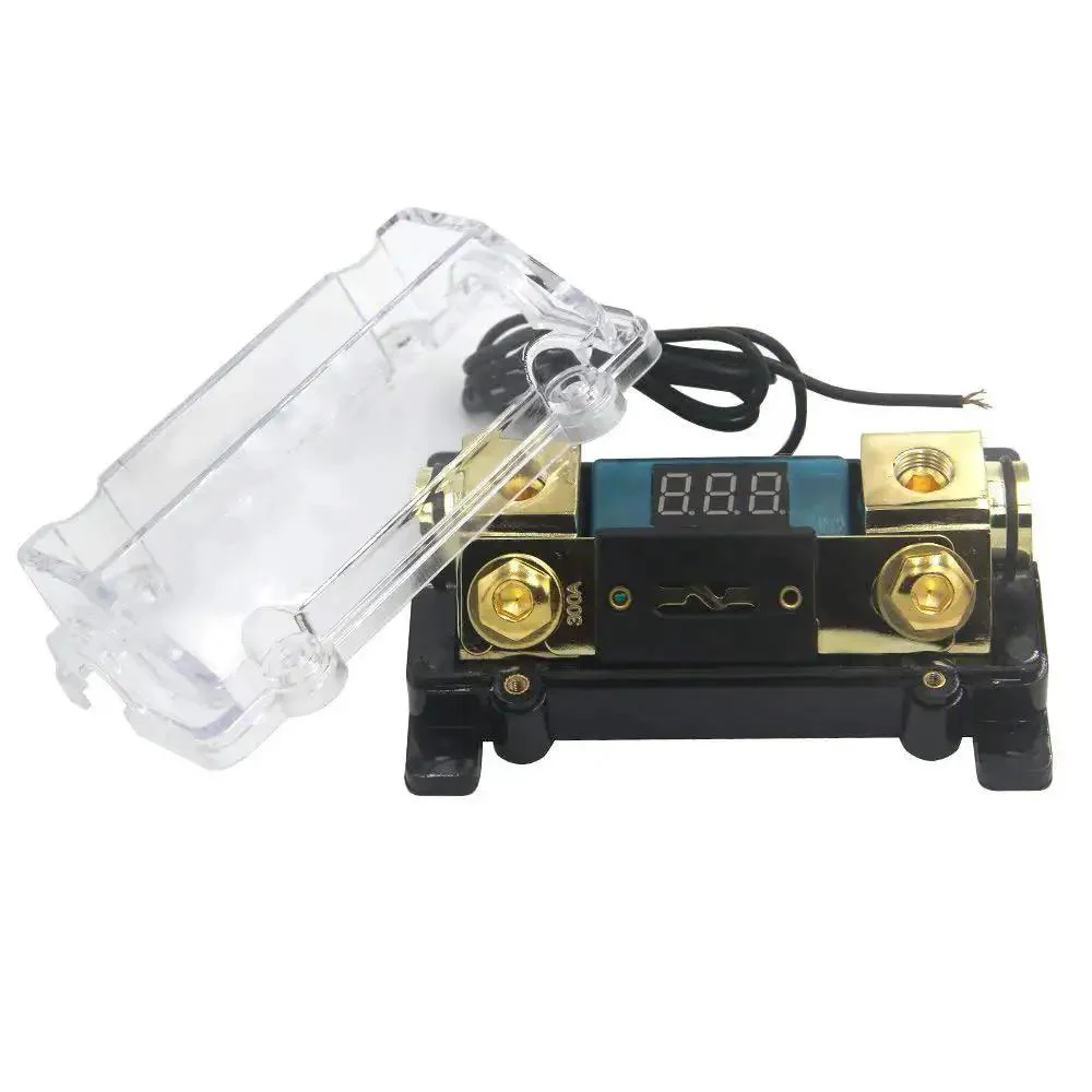 300A Inline ANL Fuse Holder With Digital Voltage Display For Car Stereo 0 GA In And Out 2 GA 4 GA Adaptable Heavy Duty Audio Protection Low Power Draw Keeps Your Sound System Safe And Looking Sharp - Image 3