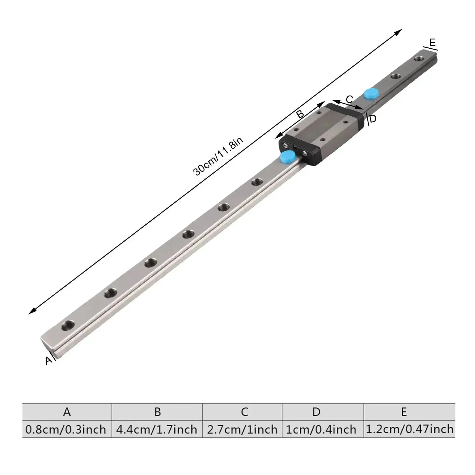300mm Mini Linear Rail And Sliding Guide For 3D Printer And CNC Machine, Built Tough, Smooth Glide, Low Backlash Motion, Compact Yet Beefy Rail System For Precise Quick Setup Projects - Image 9
