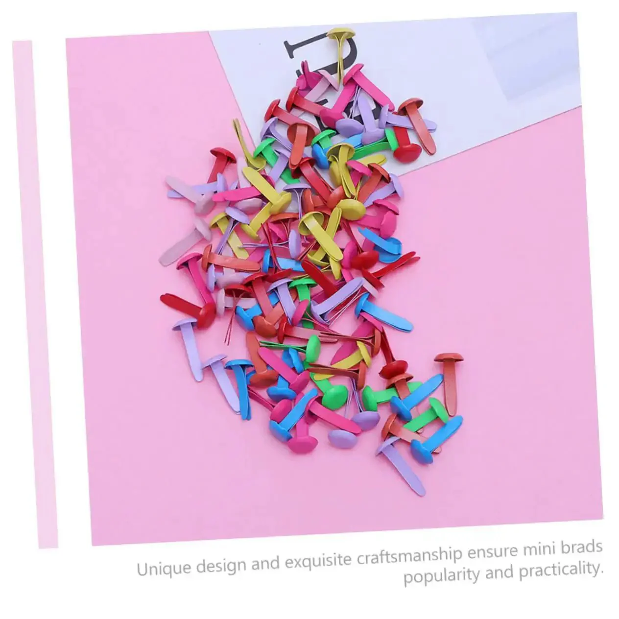 300Pcs Miniature Brads Round Fasteners For Crafts DIY Projects Scrapbooking Card Making Dreadlock Accessories And Creative Craft Supplies For Kids And Adults - Image 2