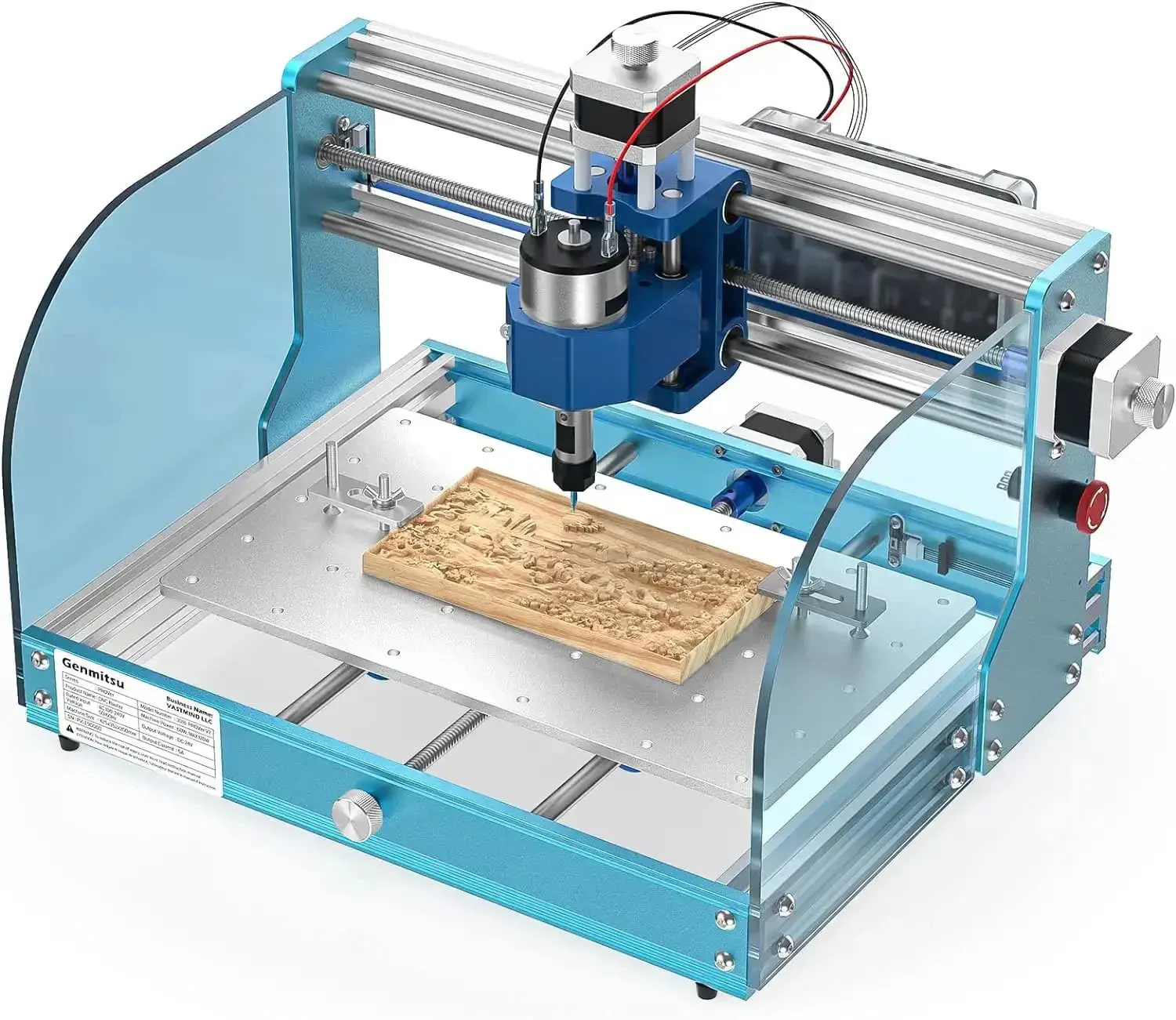 3018 ProVer V2 Desktop CNC Milling Machine For Beginners With Limit Switches And Emergency Stop, Upgraded Z Axis Aluminum Spoilboard, 284 X 180 X 40 mm Working Area, A Solid Starter CNC For DIYers, Makers, Gifts, Signage, And Small Batch Prototyping - Image 7