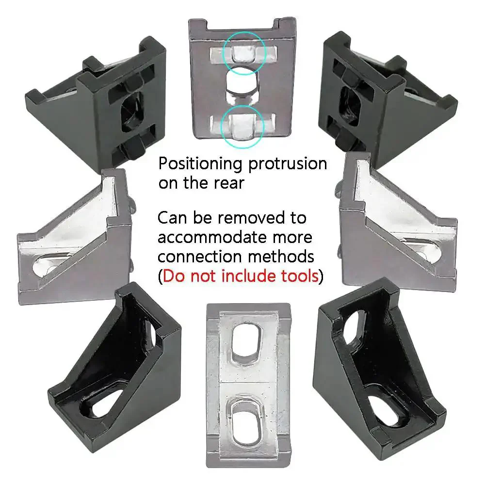 3030 Aluminum Extrusion Corner Bracket Kit With 40 M6 T Nuts And 40 Hex Screws, 20 Corner Brackets, 1 Wrench, 28x35x35mm, 90 Degree Connector For 3030 Aluminum Profiles, Easy DIY Assembly - Image 5