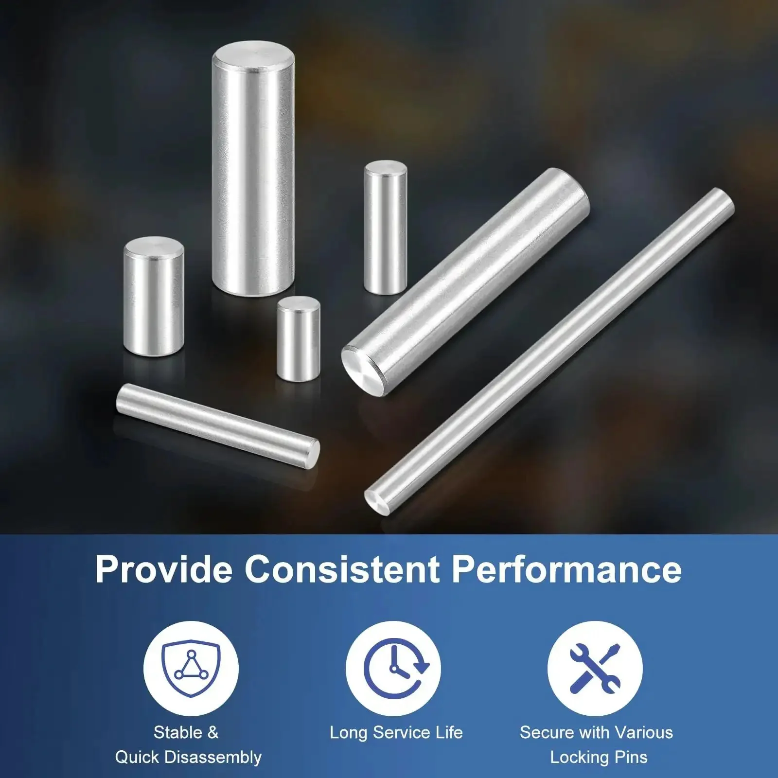 304 Stainless Steel Dowel Pin M6 X 8mm 28 Pieces Cylindrical Shelf Support Pin Fastener Beefy Heavy Duty For Mechanical Manufacturing Furniture Installation Industrial Use - Image 4