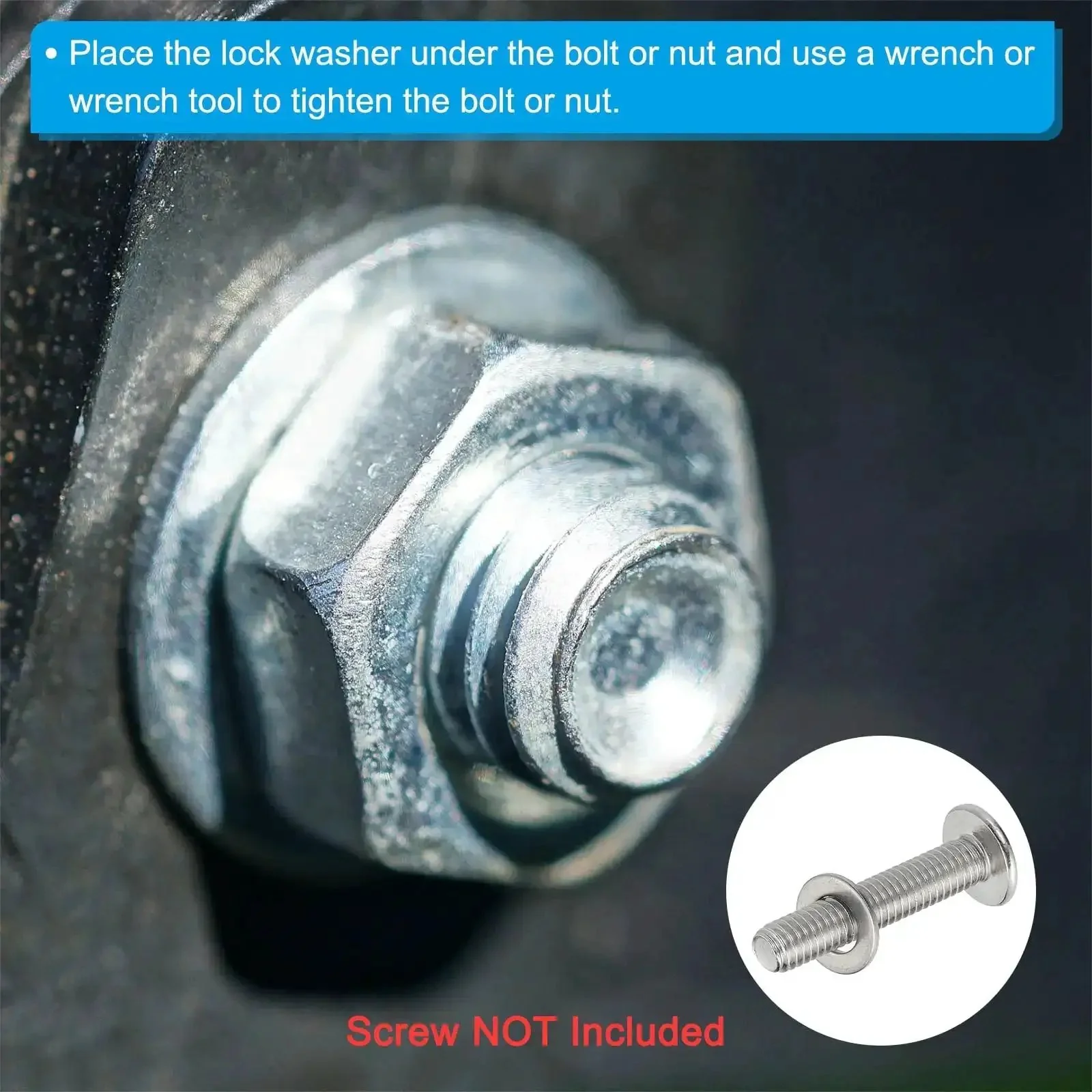 304 Stainless Steel Fender Washers Set, 10 Pack, Flat Washers 3/4 Inch ID X 1 1/3 Inch OD X 0.12 Inch Thick, Heavy Duty For Screws And Bolts, Durable Hardware Washers - Image 4