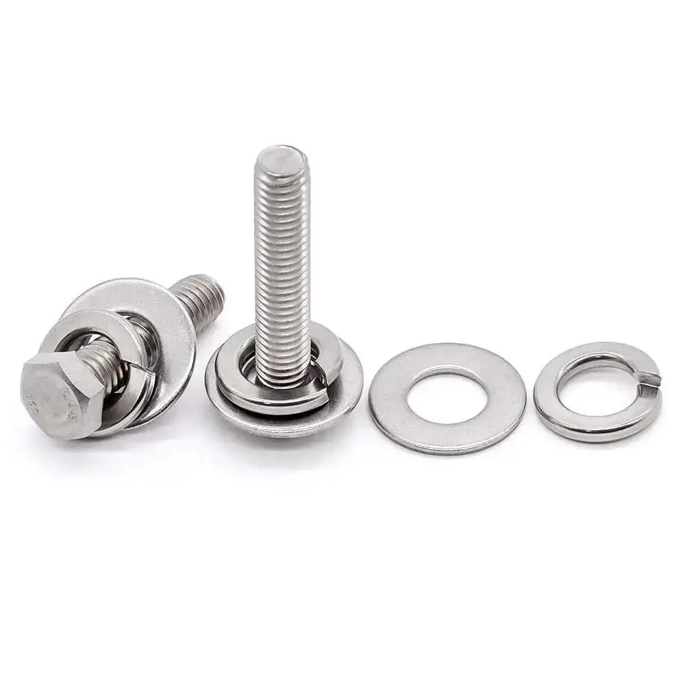 304 Stainless Steel Flat Washers and Lock Washers Set Built to Last, 100 Pcs Total, 50 Flat Washers 13/32 Inch ID by 7/8 Inch OD, 0.08 Inch Thick, 50 Lock Washers 3/8 Inch ID by 0.67 Inch OD, No Finish, Hardware Assortment - Image 4