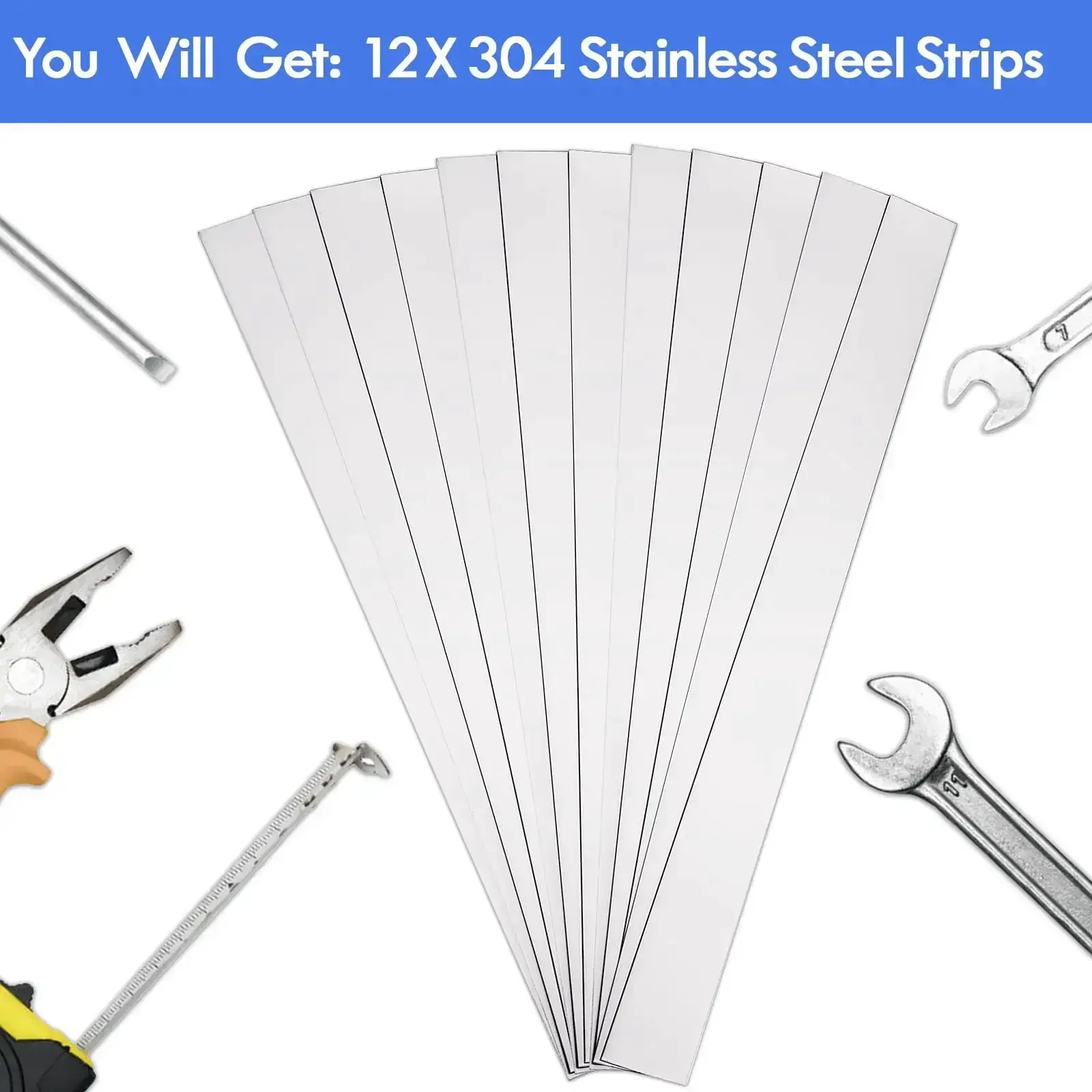 304 Stainless Steel Shim Stock Set 12 Inch Length, 1 Inch Width, 0.024 Inch Thick Metal Strips For Gap Filling, Trim Strips, Easy Bend Shims, DIY Home, Auto Or Workshop Projects - Image 5