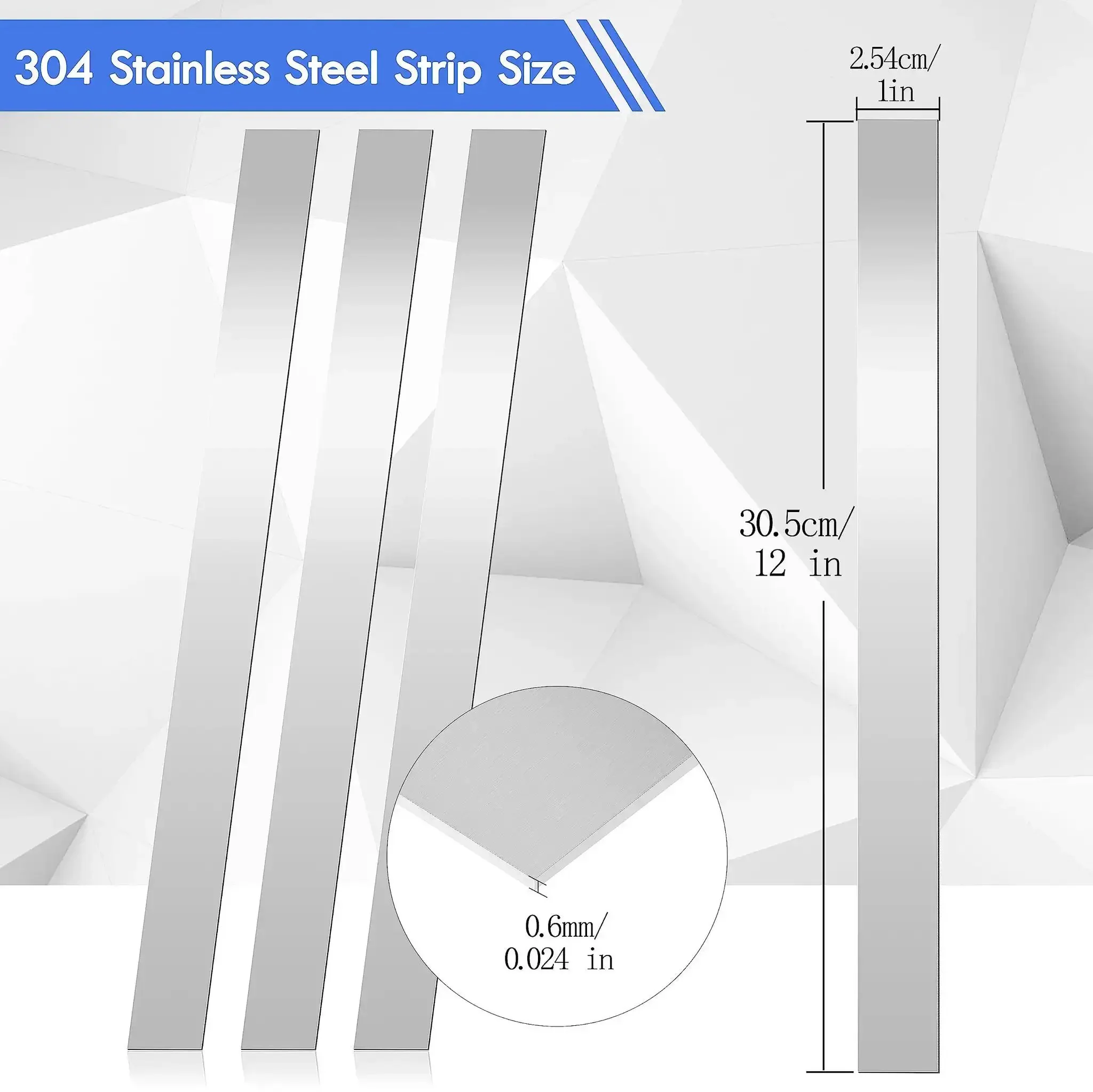 304 Stainless Steel Shim Stock Set 12 Inch Length, 1 Inch Width, 0.024 Inch Thick Metal Strips For Gap Filling, Trim Strips, Easy Bend Shims, DIY Home, Auto Or Workshop Projects - Image 7