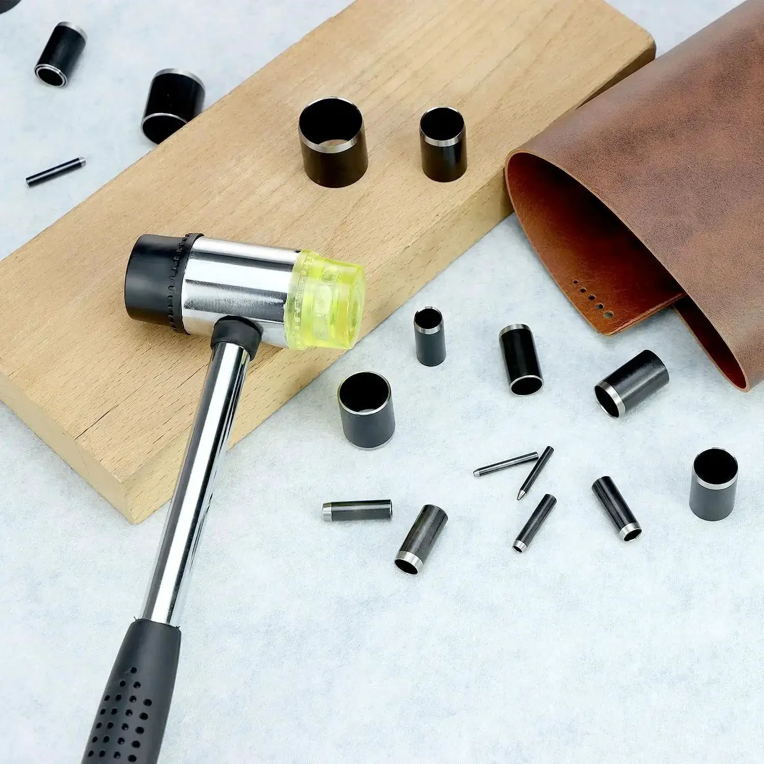 31 Piece Leather Circle Cutter Tool Set For Precision Round Holes With Cutting Dies 1 To 25 mm In High Carbon Steel Heavy Duty Circular Punch Kit For DIY Crafts And Jewelry Making - Image 3