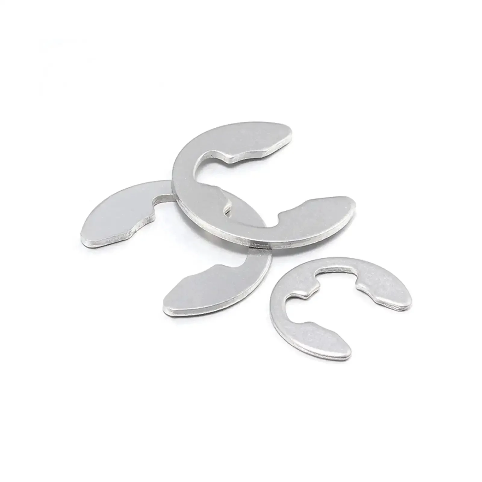 316 Stainless Steel E Clip Circlip Retaining Ring Washer For Shaft Fasteners Set GB Standard External Retaining Rings In Sizes M3 M4 M5 M6 M8 M10 M12 30Pcs Per Size Ideal For Automotive And Machinery - Image 2