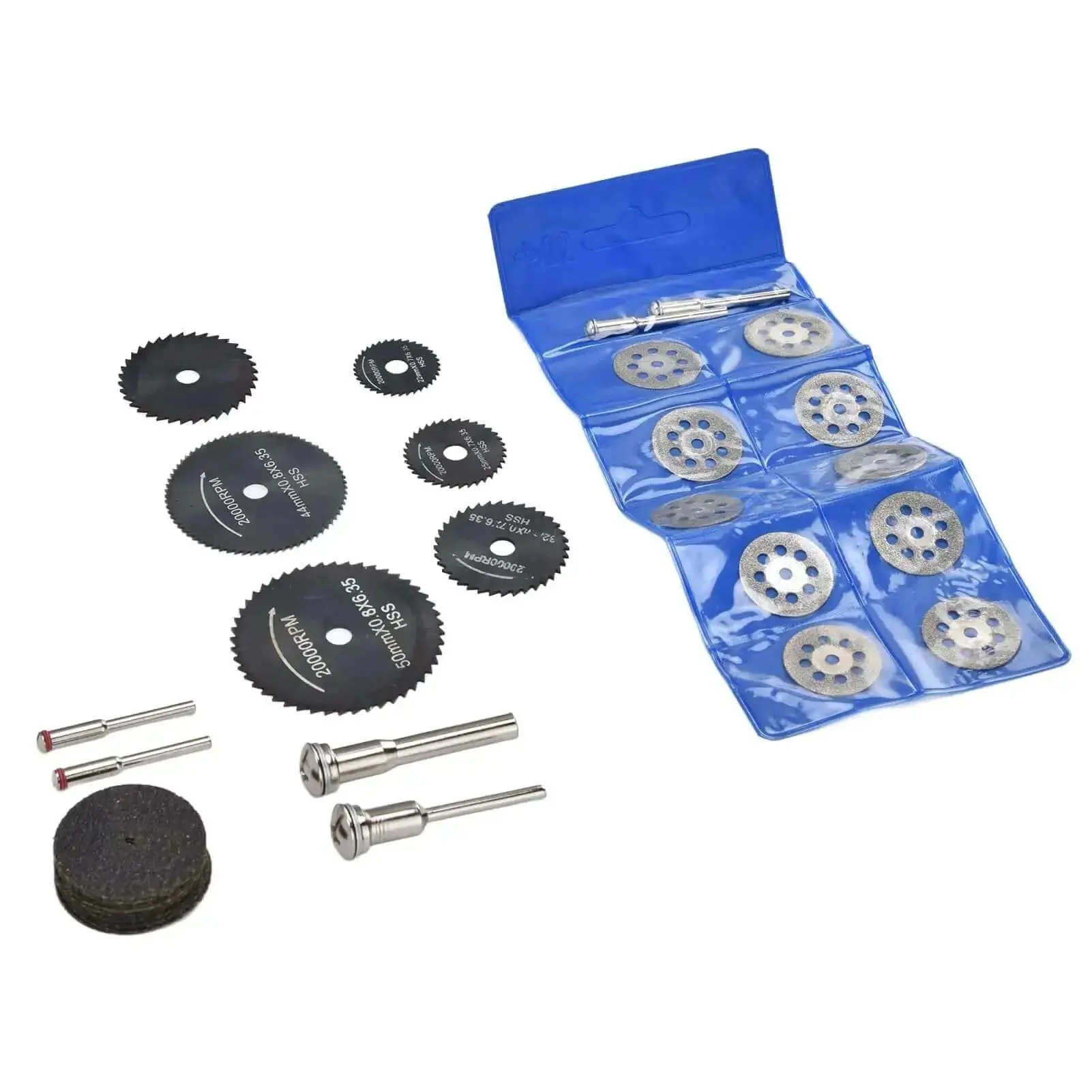 32 Piece Cutting Wheel Set With HSS Circular Saw Blades And Diamond Cutter Wheels Kit For Precision Cutting On Metal Wood Plastic High Speed Steel Resin Discs With Pointed Teeth For Fast Clean Edges - Image 2
