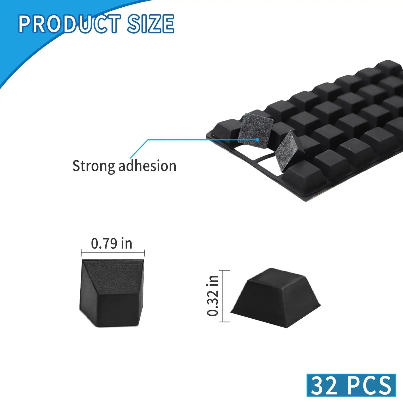 32 Piece Self Adhesive Rubber Feet For Electronics Adhesive Bumpers Cushions Non Slip Pads Sticky Backed For Laptops Speakers TVs And Gadgets And Appliances Eco Friendly Polyurethane Padding That Reduces Vibration And Scratches - Image 7
